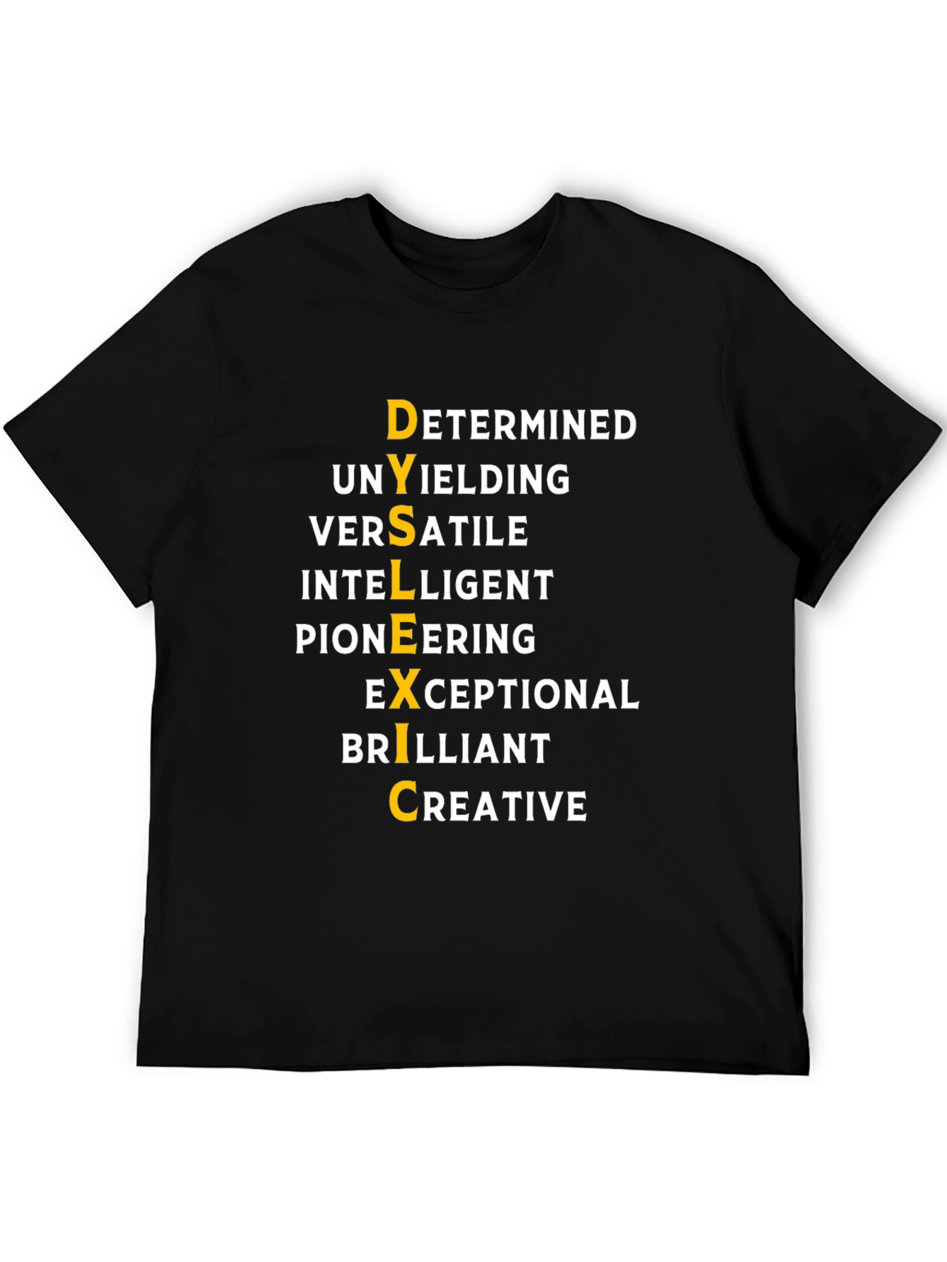 Black Dyslexic Empowering T-Shirt view 5