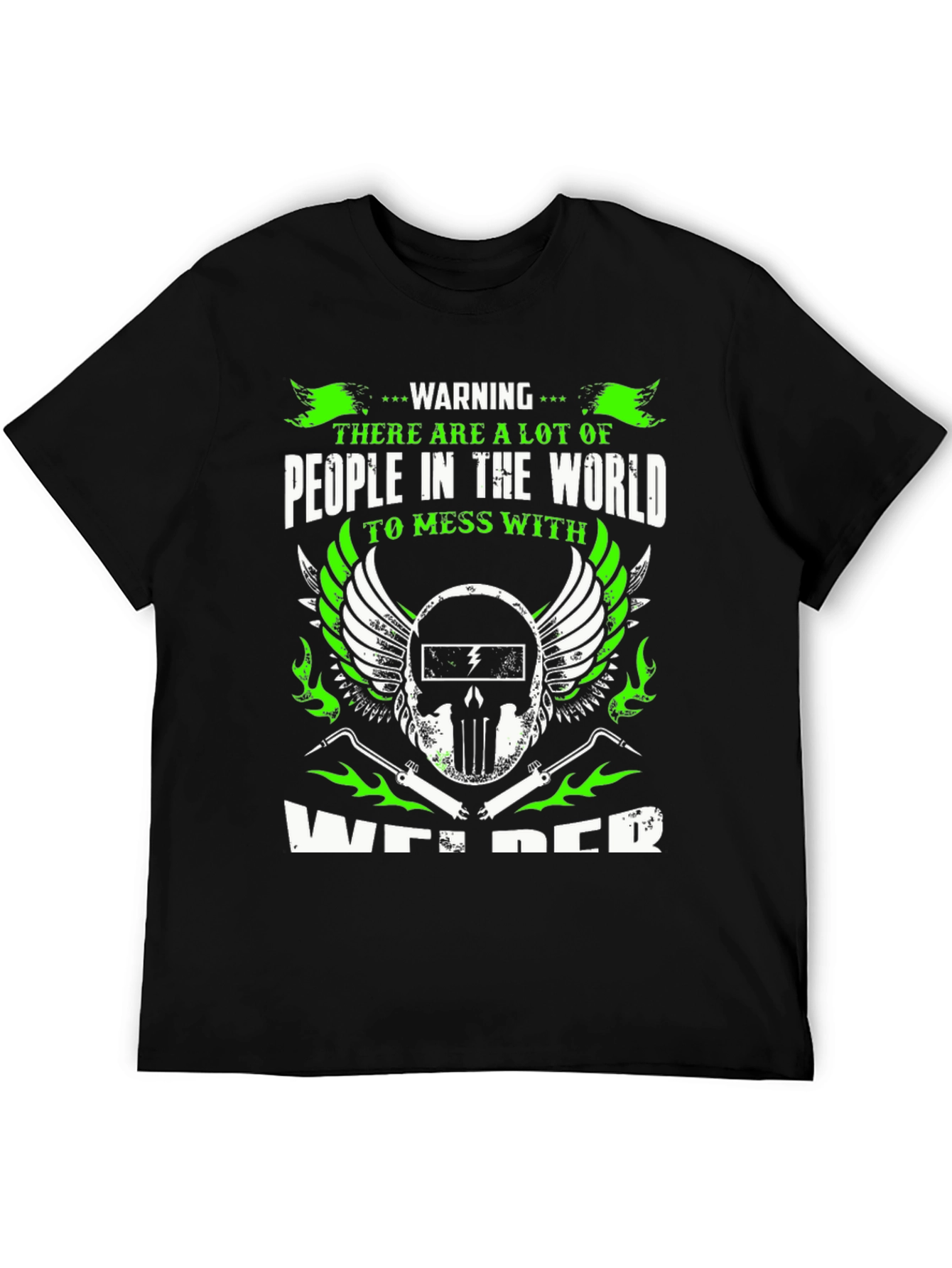 Black Welder Warning T-Shirt - Don't Mess! view 5