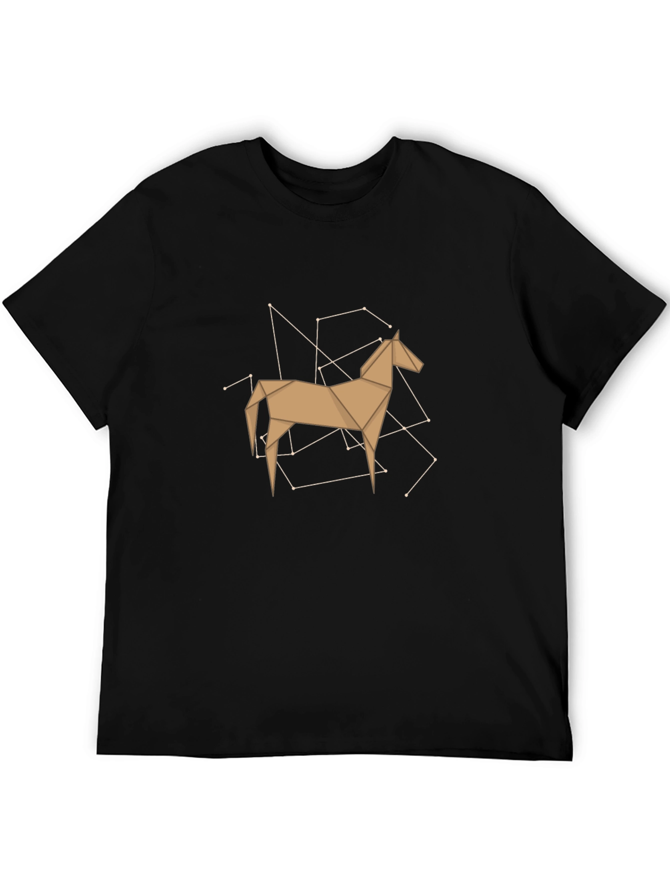 Black Geometric Horse T-Shirt - Stylish & Modern view 5