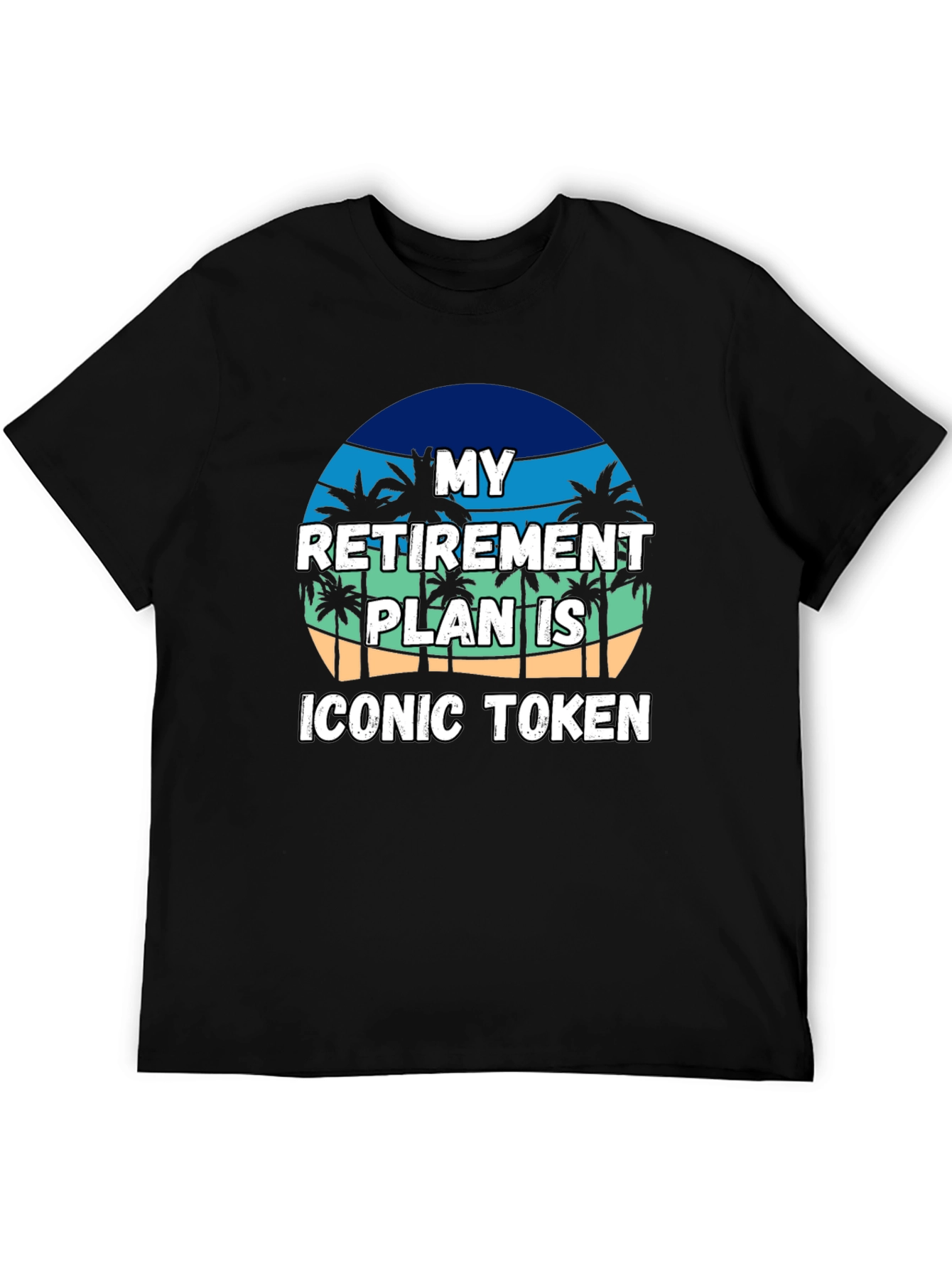Black Retirement Plan Iconic Token T-Shirt view 5