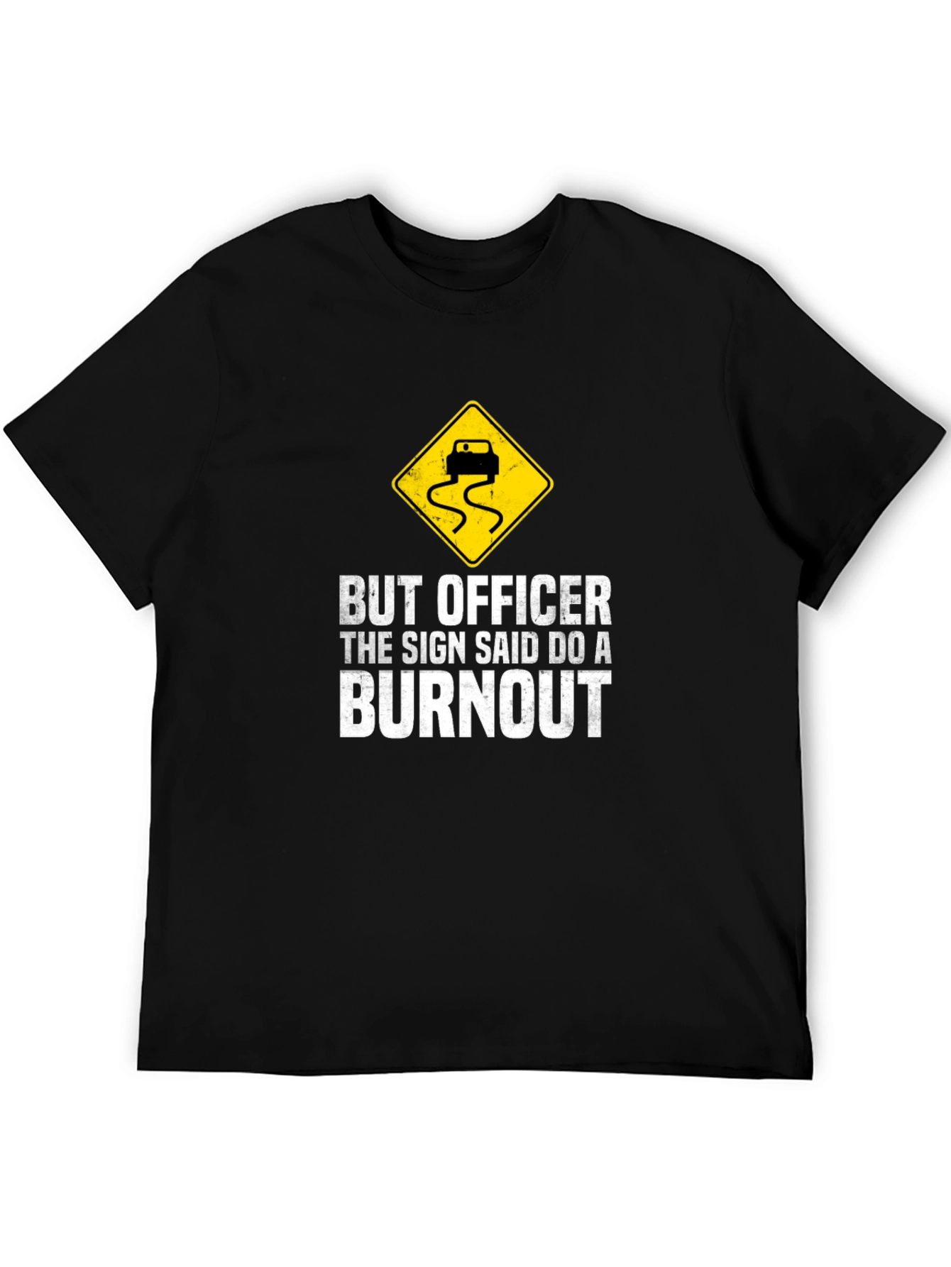 Black But Officer Burnout T-Shirt view 5