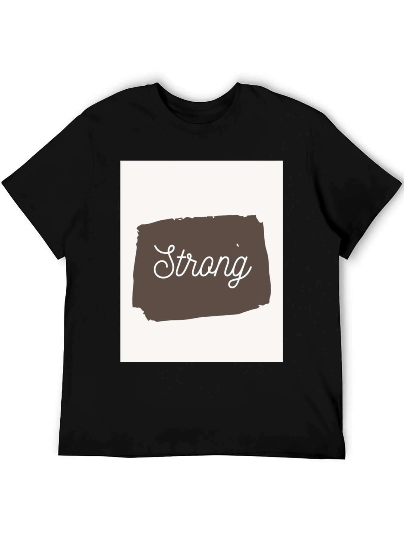 Black Strong Graphic Tee - Motivational Shirt view 5