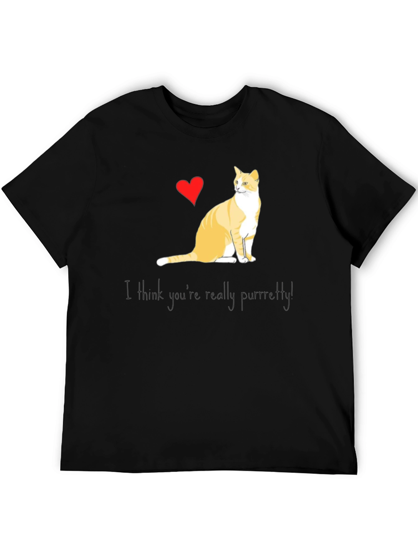 Black Purrfectly Pretty Cat Graphic T-Shirt view 5