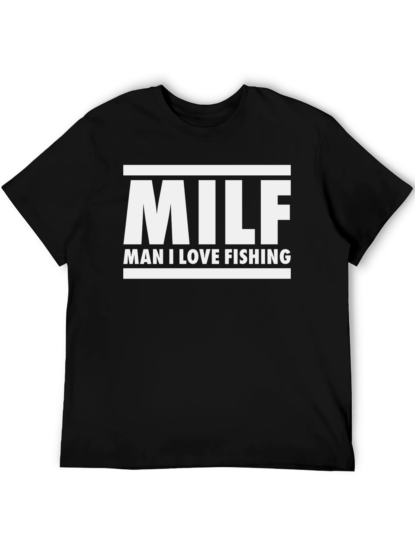 Black MILF Man I Love Fishing T-Shirt view 5