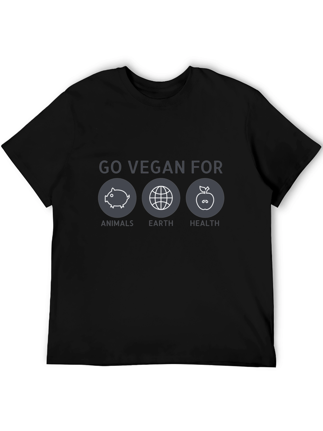 Go Vegan For Animals Earth Health T-Shirt - 5