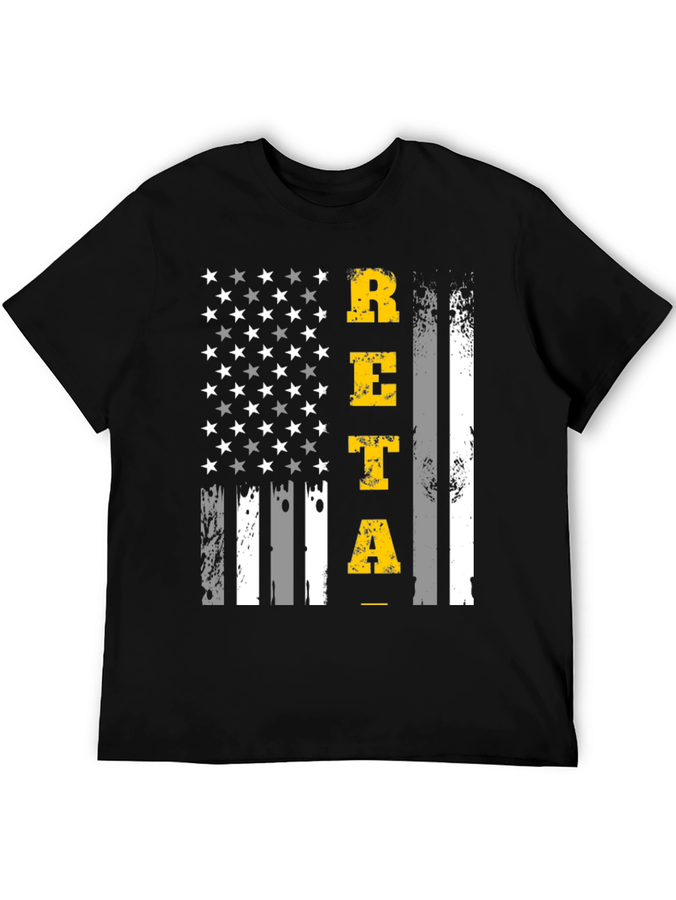 Black Patriotic RETA Graphic T-Shirt - Black view 5