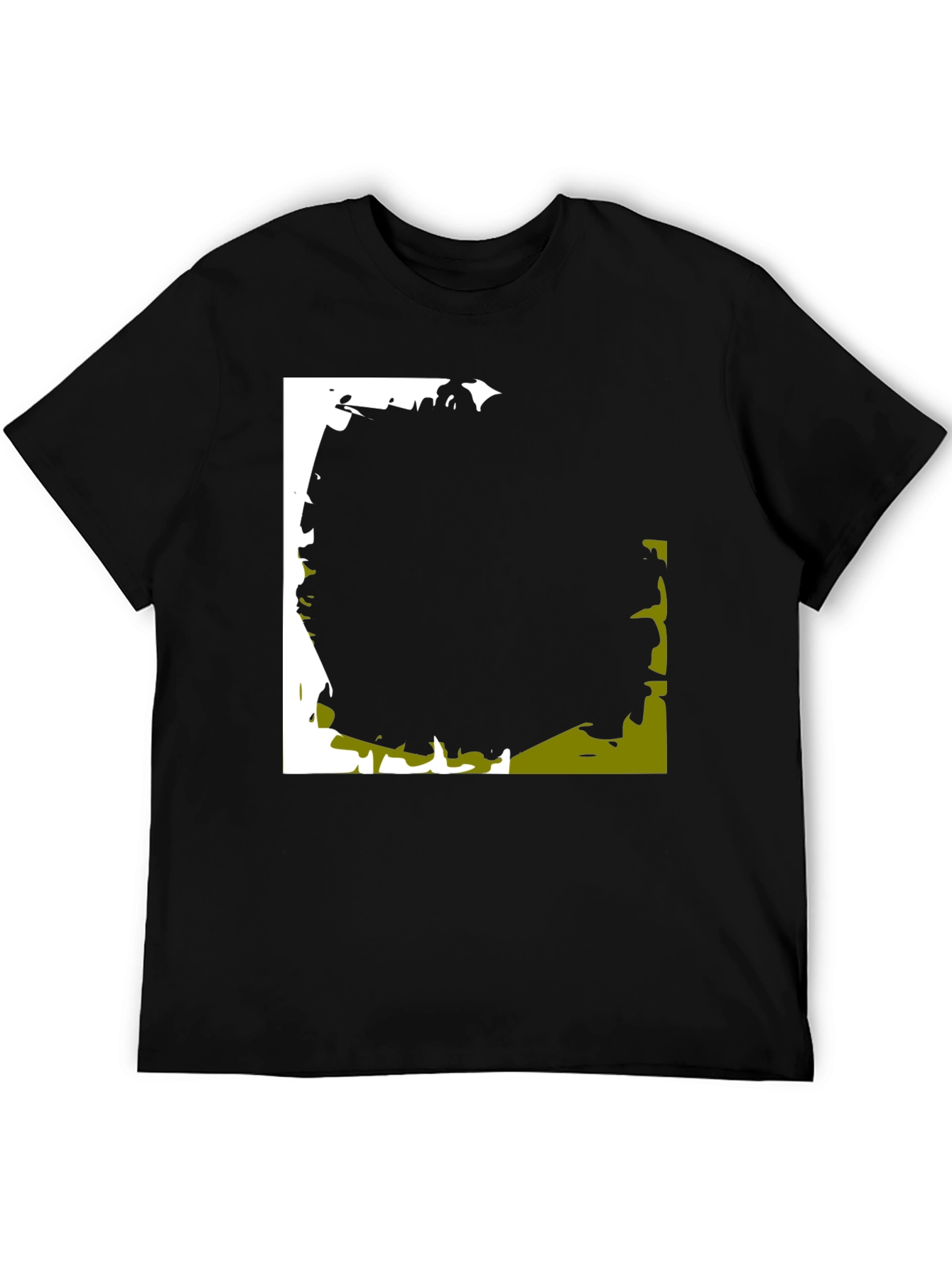 Black Abstract Graphic Black T-Shirt view 5