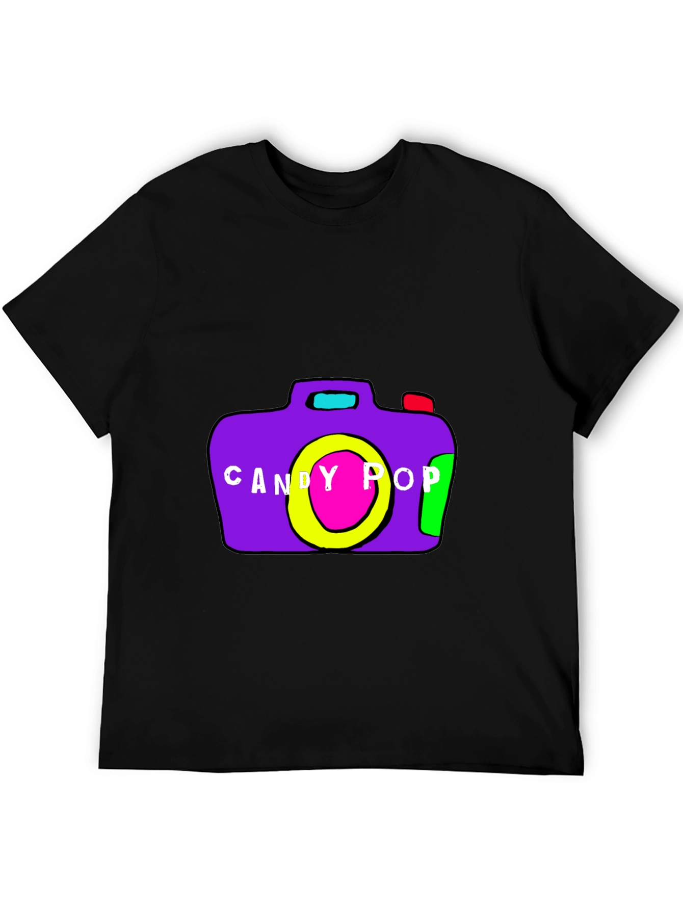 Black Candy Pop Camera Graphic Tee - Black view 5