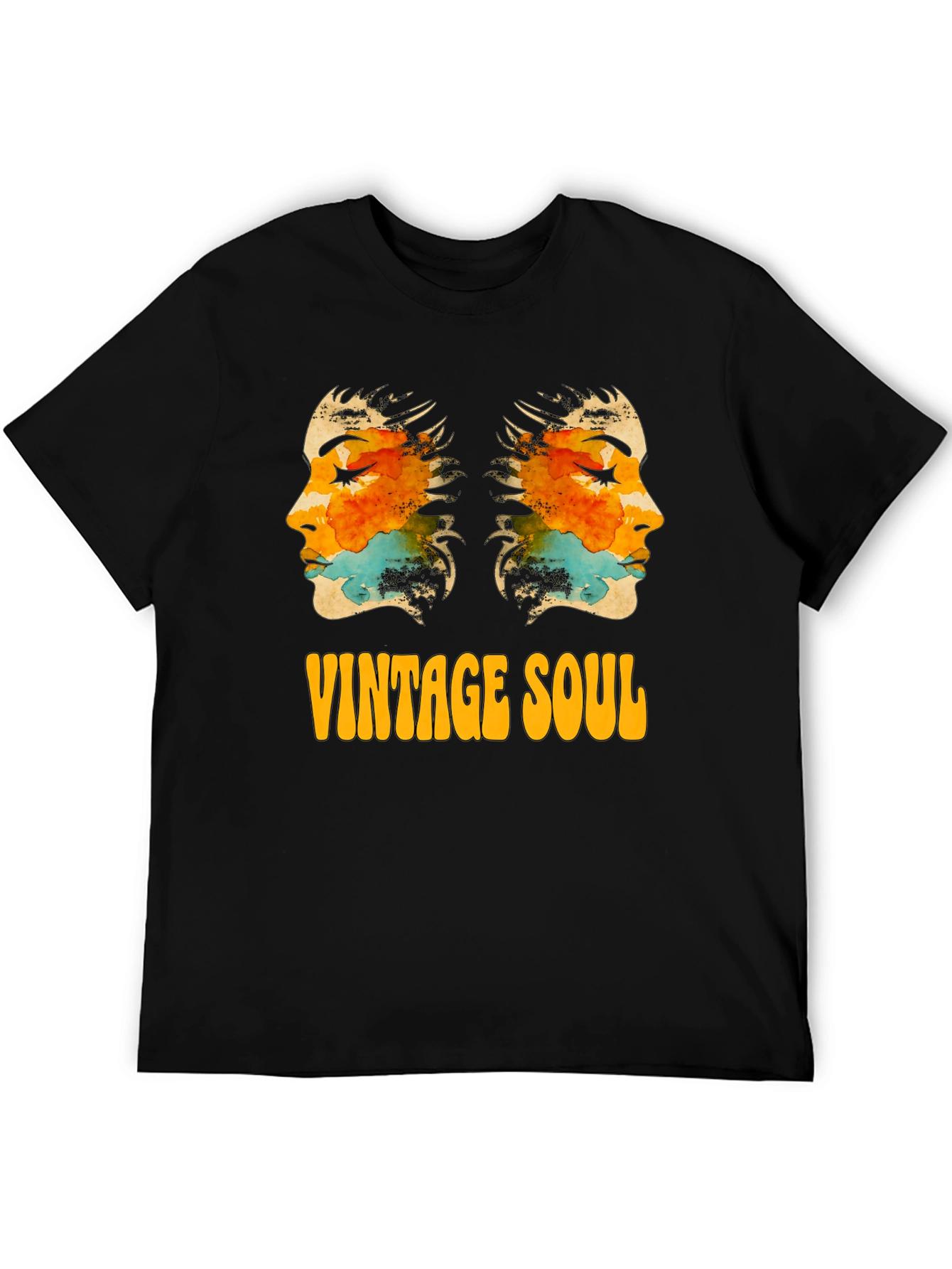 Black Vintage Soul Graphic Tee - Stylish Unisex T-Shirt view 5