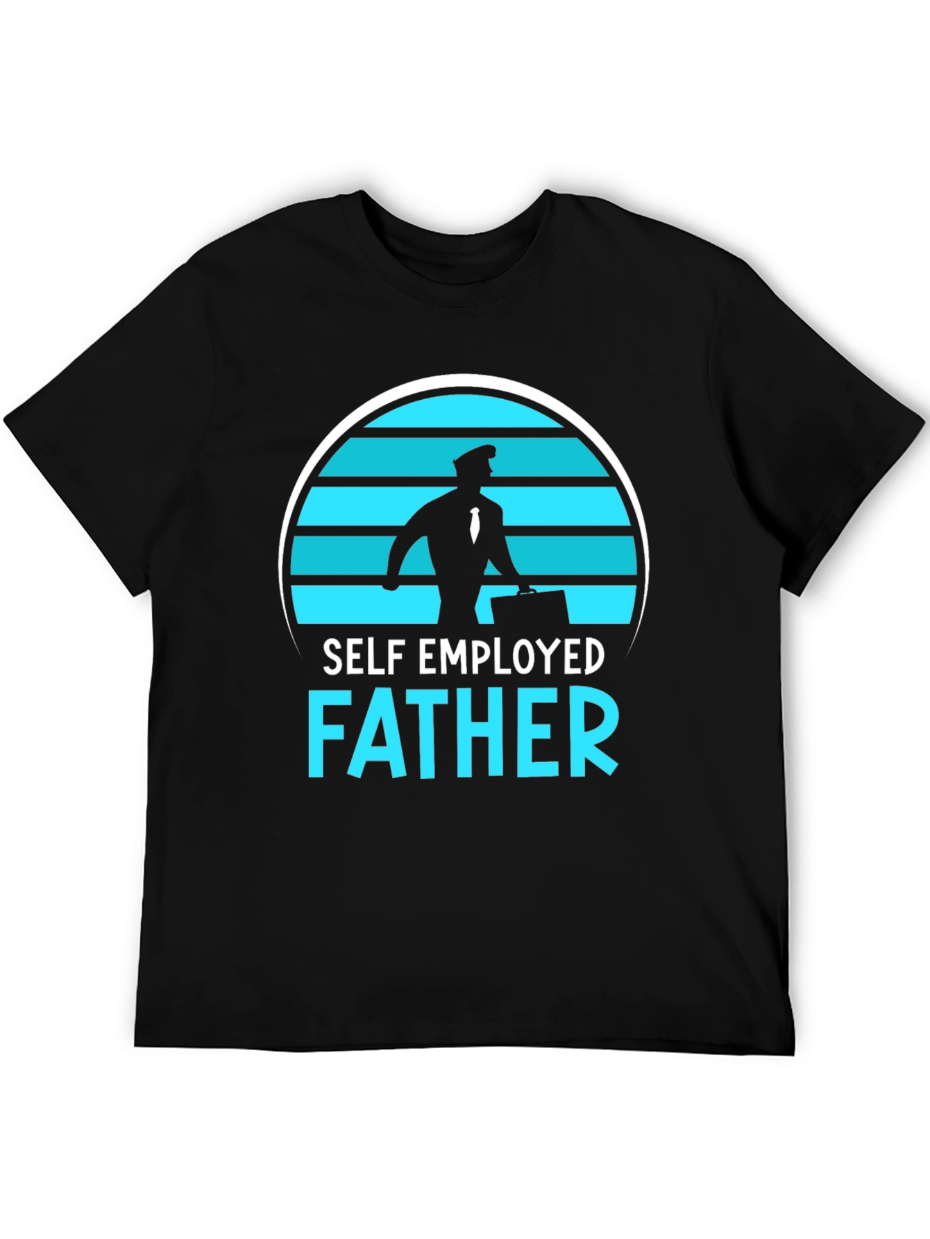 Black Self Employed Father Graphic T-Shirt view 5