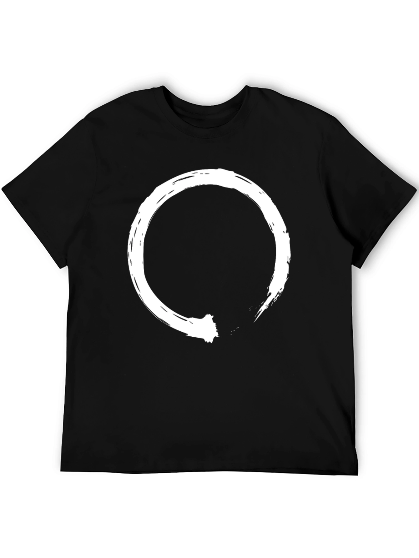 Black Enso Circle Graphic Black T-Shirt view 5