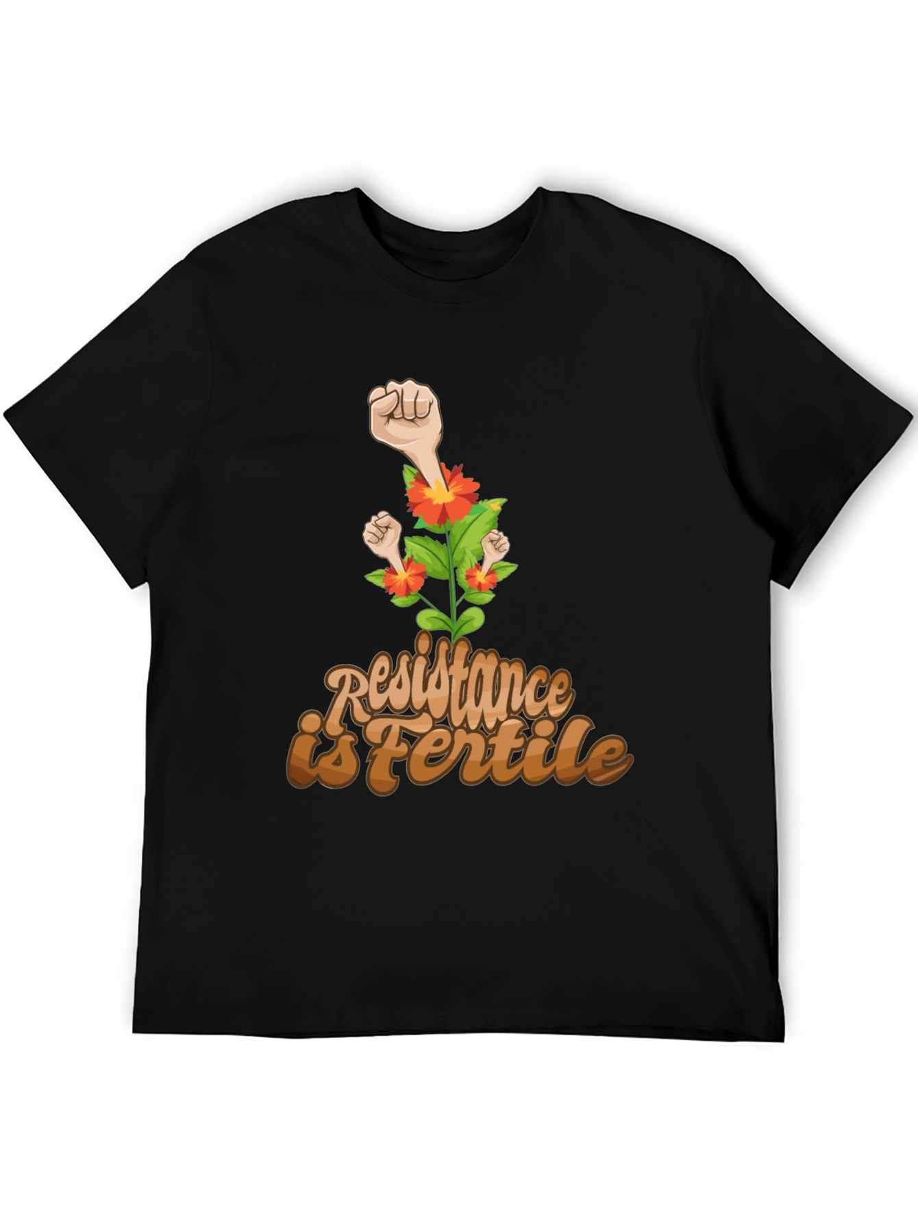 Black Resistance Is Fertile Graphic Tee view 5