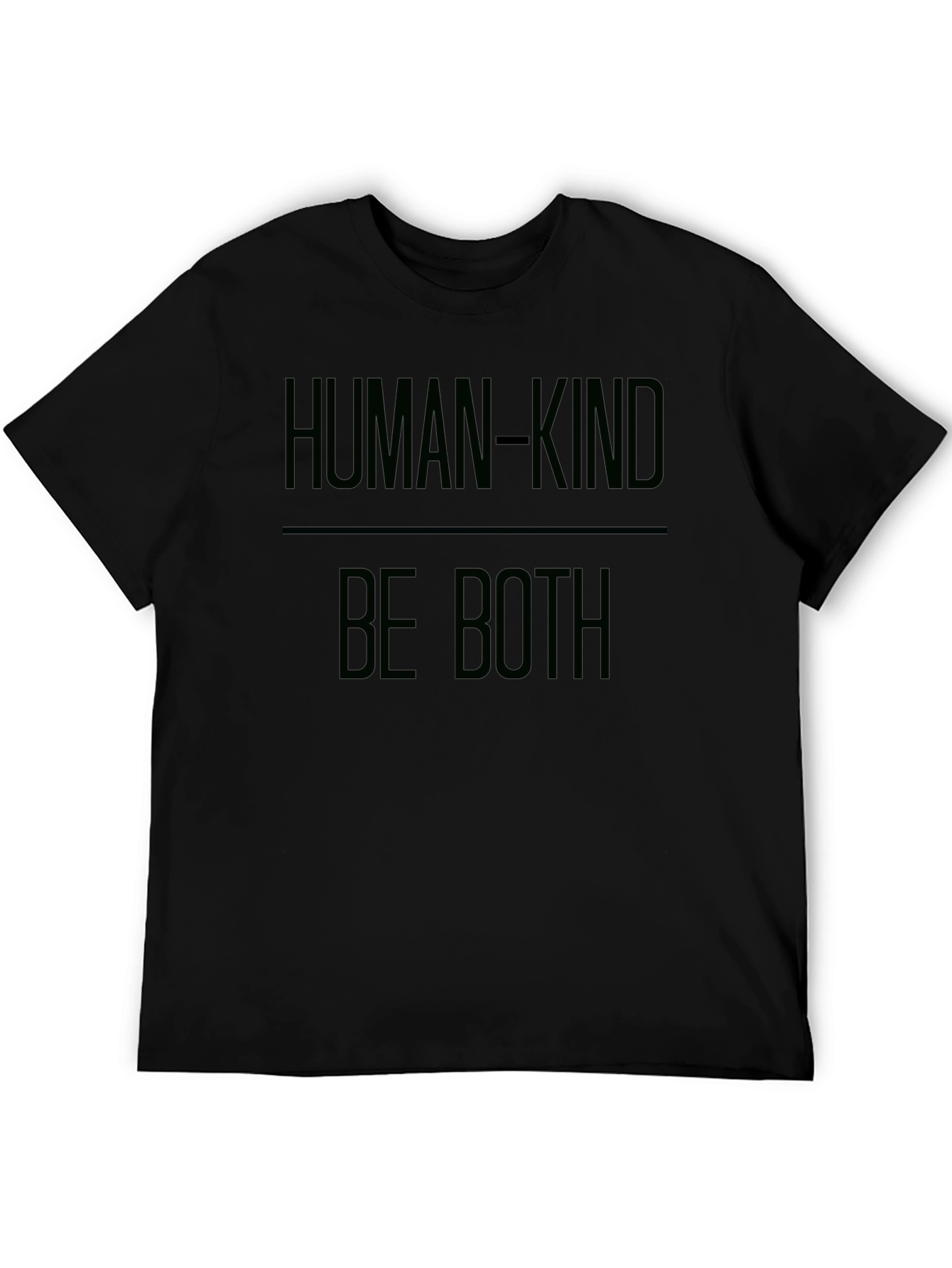 Black Human-Kind Be Both Black Graphic Tee view 5