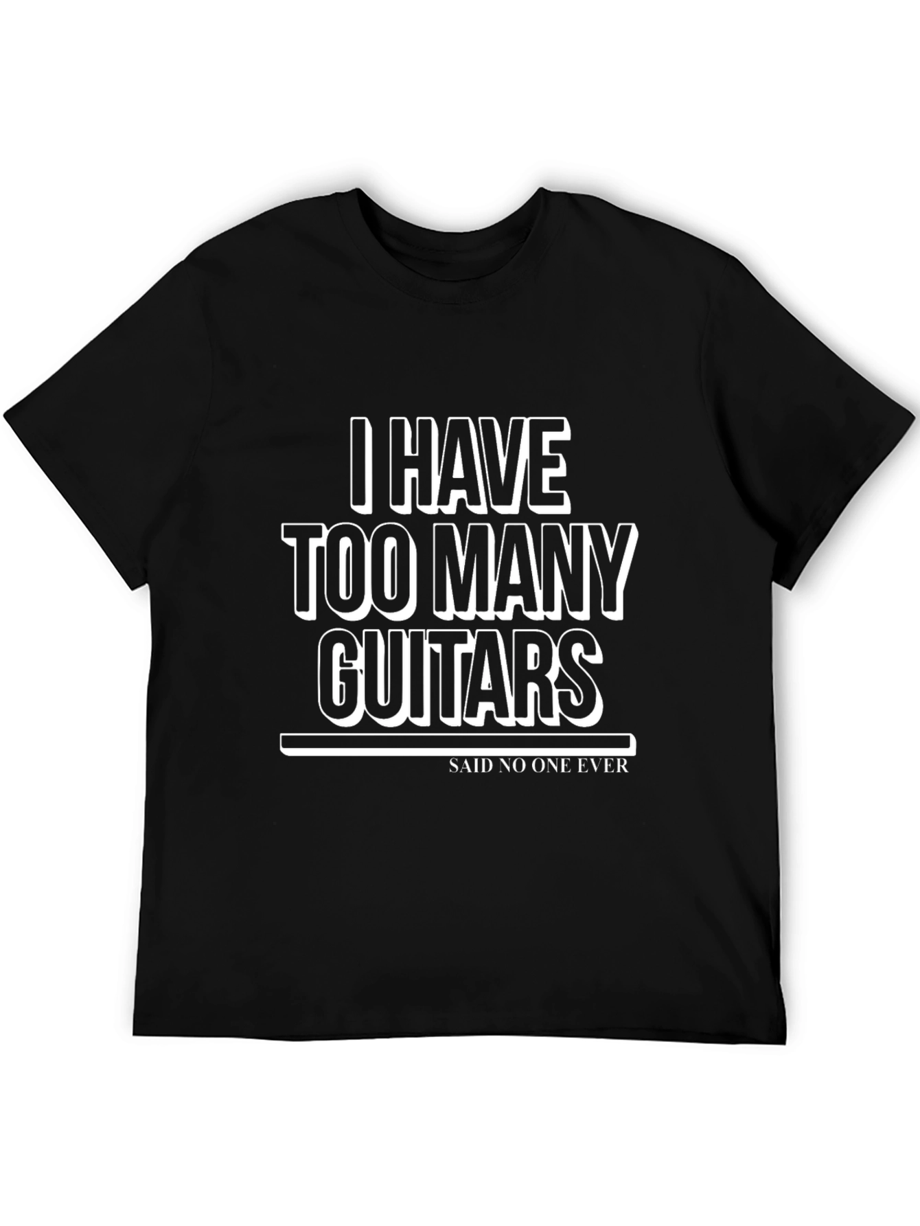 Black I Have Too Many Guitars T-Shirt - Funny Musician Tee view 5
