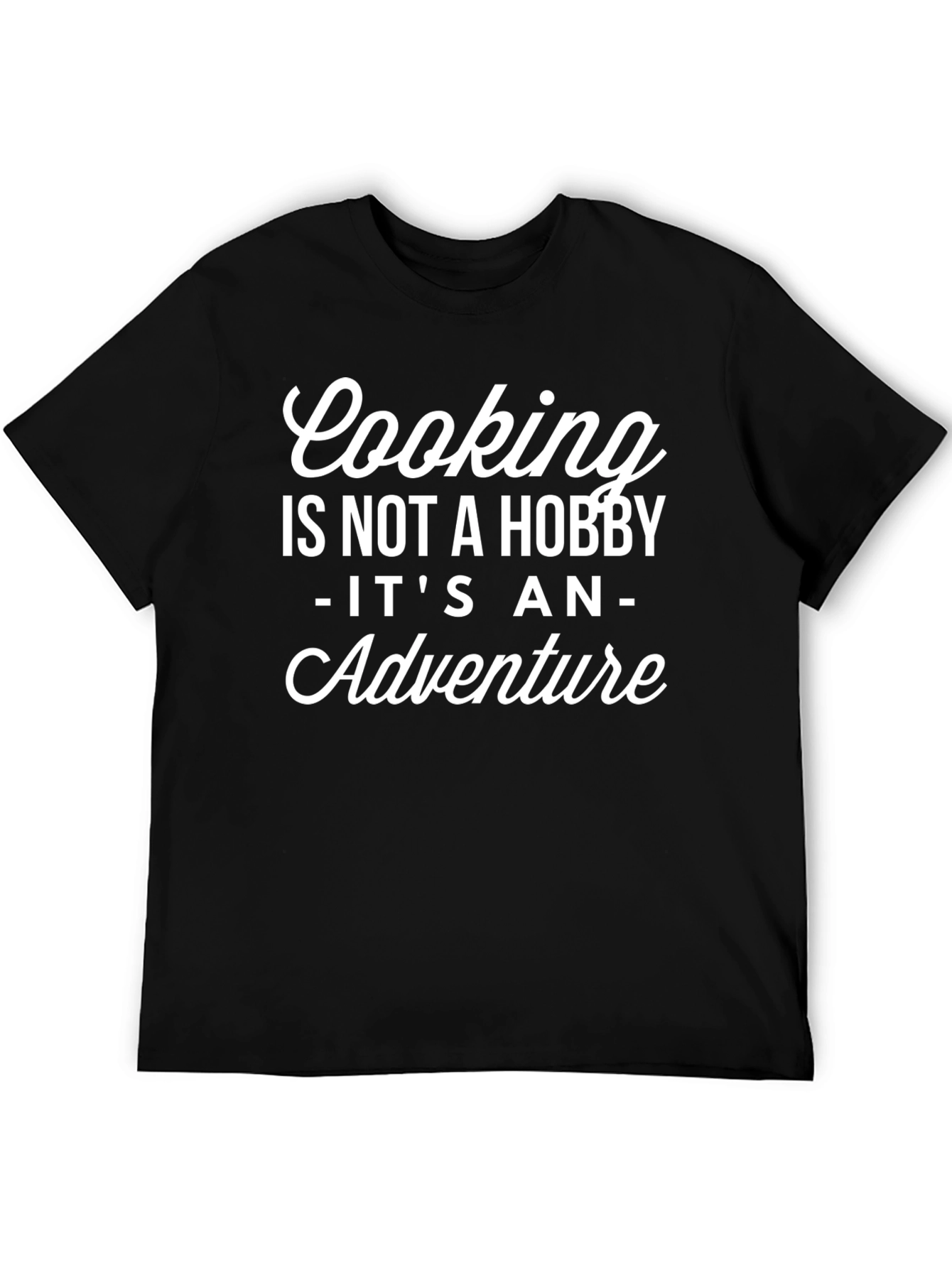 Black Cooking is Not a Hobby - Black T-Shirt view 5