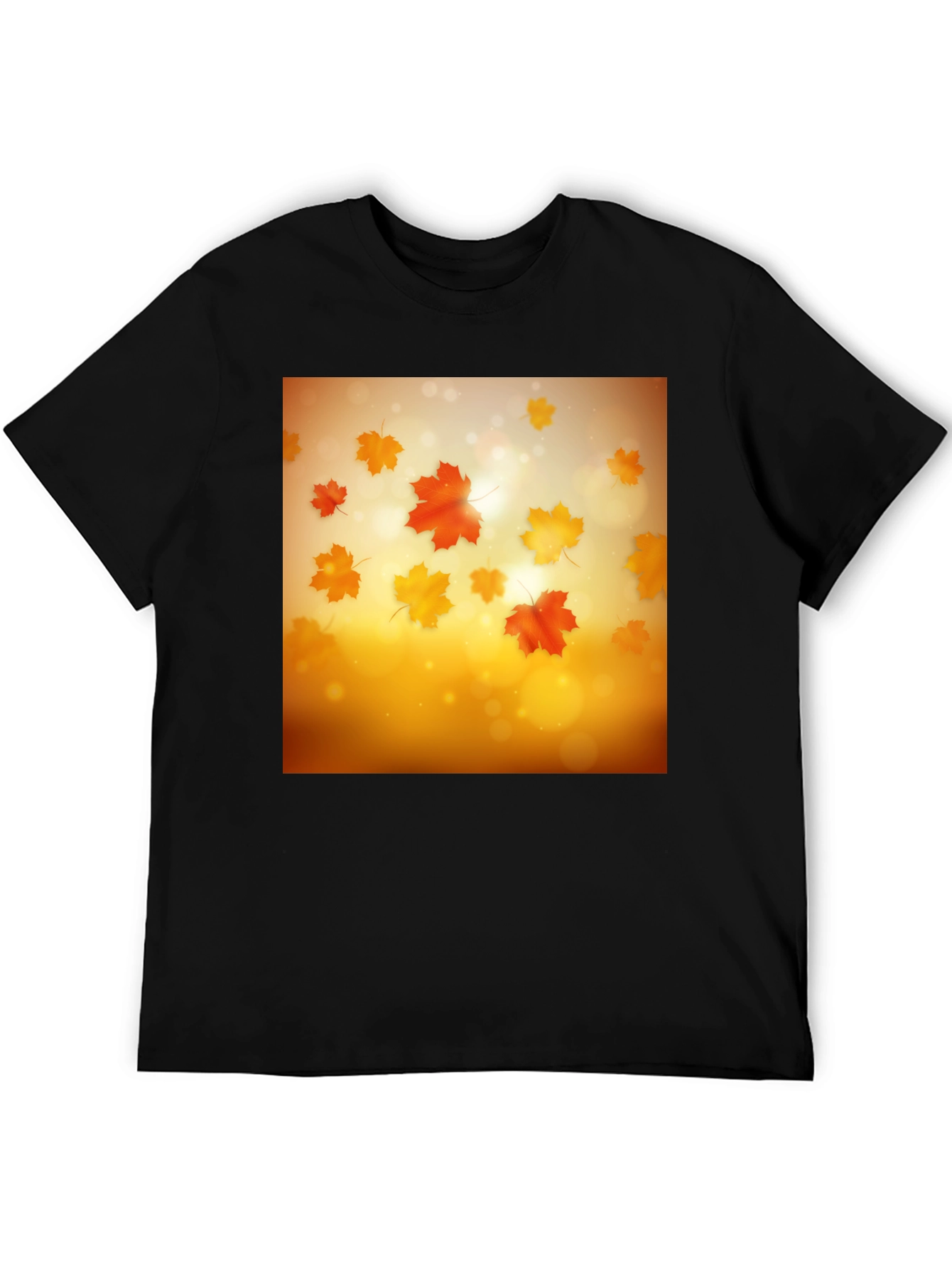 Black Autumn Leaves T-Shirt - Seasonal Style view 5