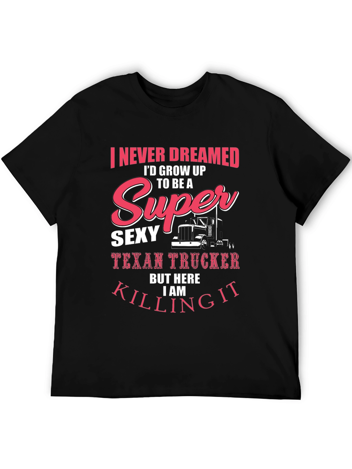 Black Sexy Texan Trucker T-Shirt - Funny Novelty Tee view 5