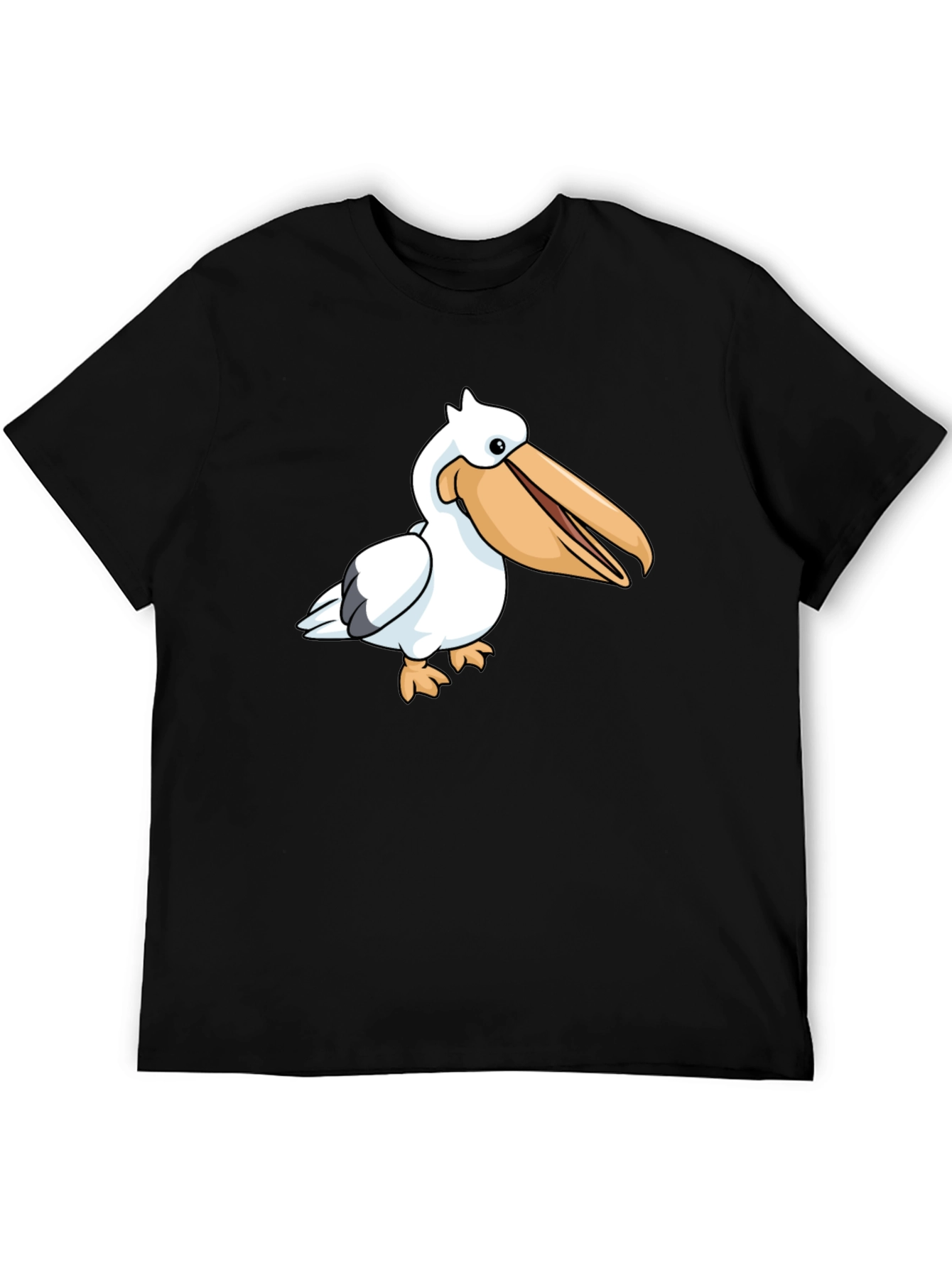 Black Pelican Graphic Tee - Black Cotton T-Shirt view 5