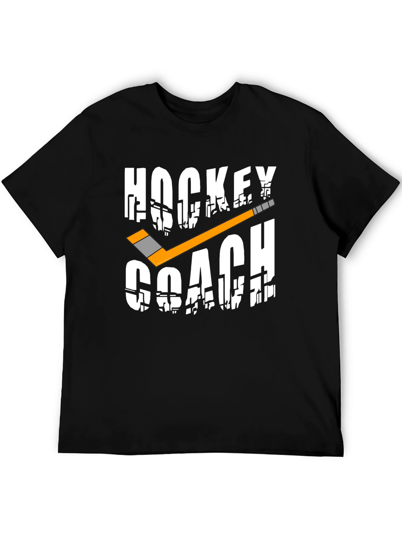 Black Hockey Coach Graphic T-Shirt view 5