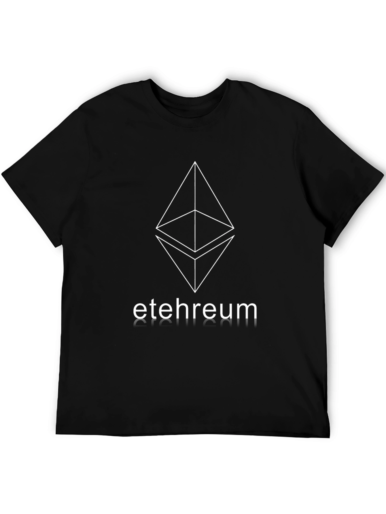 Black Ethereum Logo Black T-Shirt - Crypto Fashion view 5