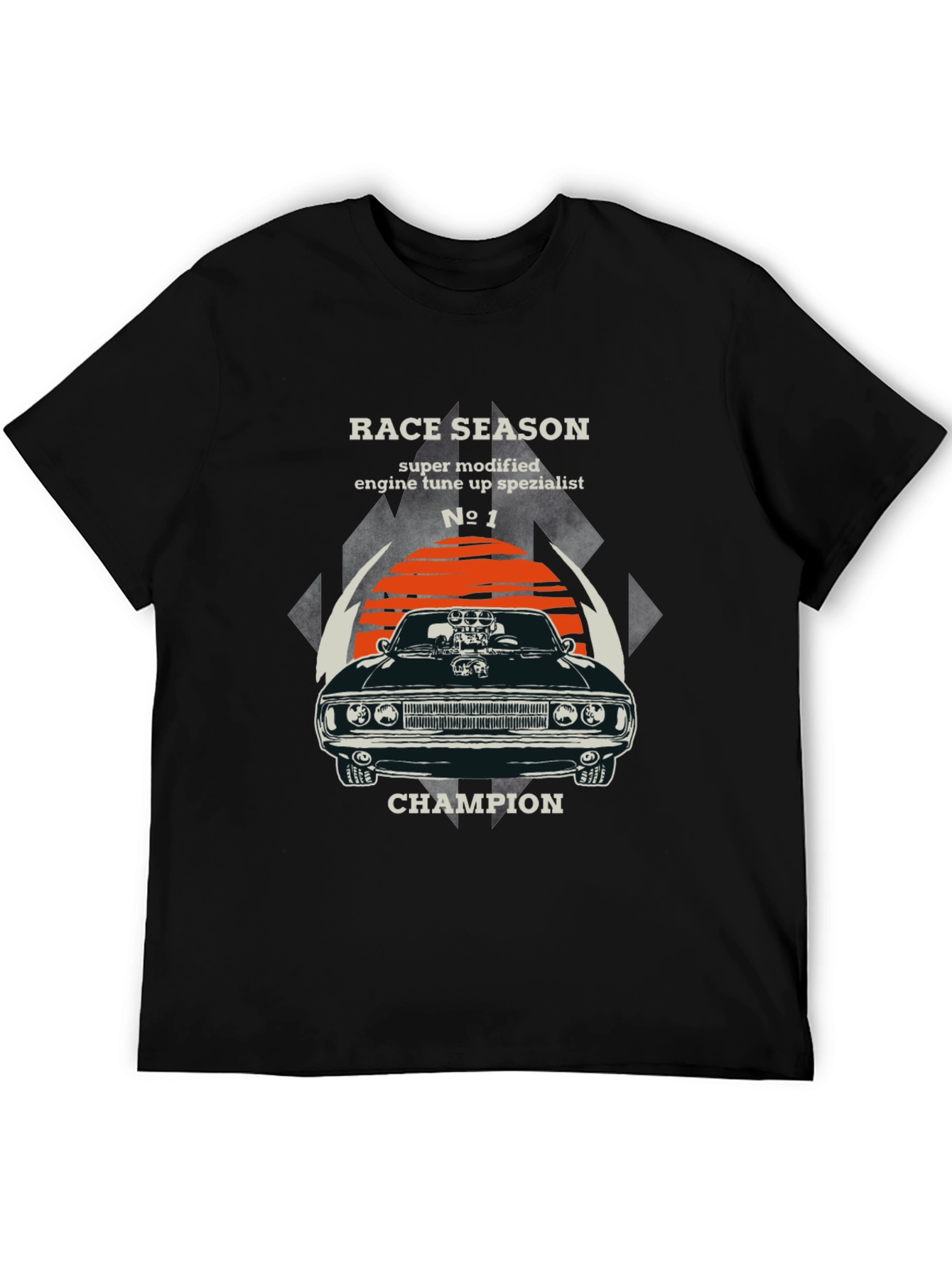 Black Race Season Champion Graphic T-Shirt view 5