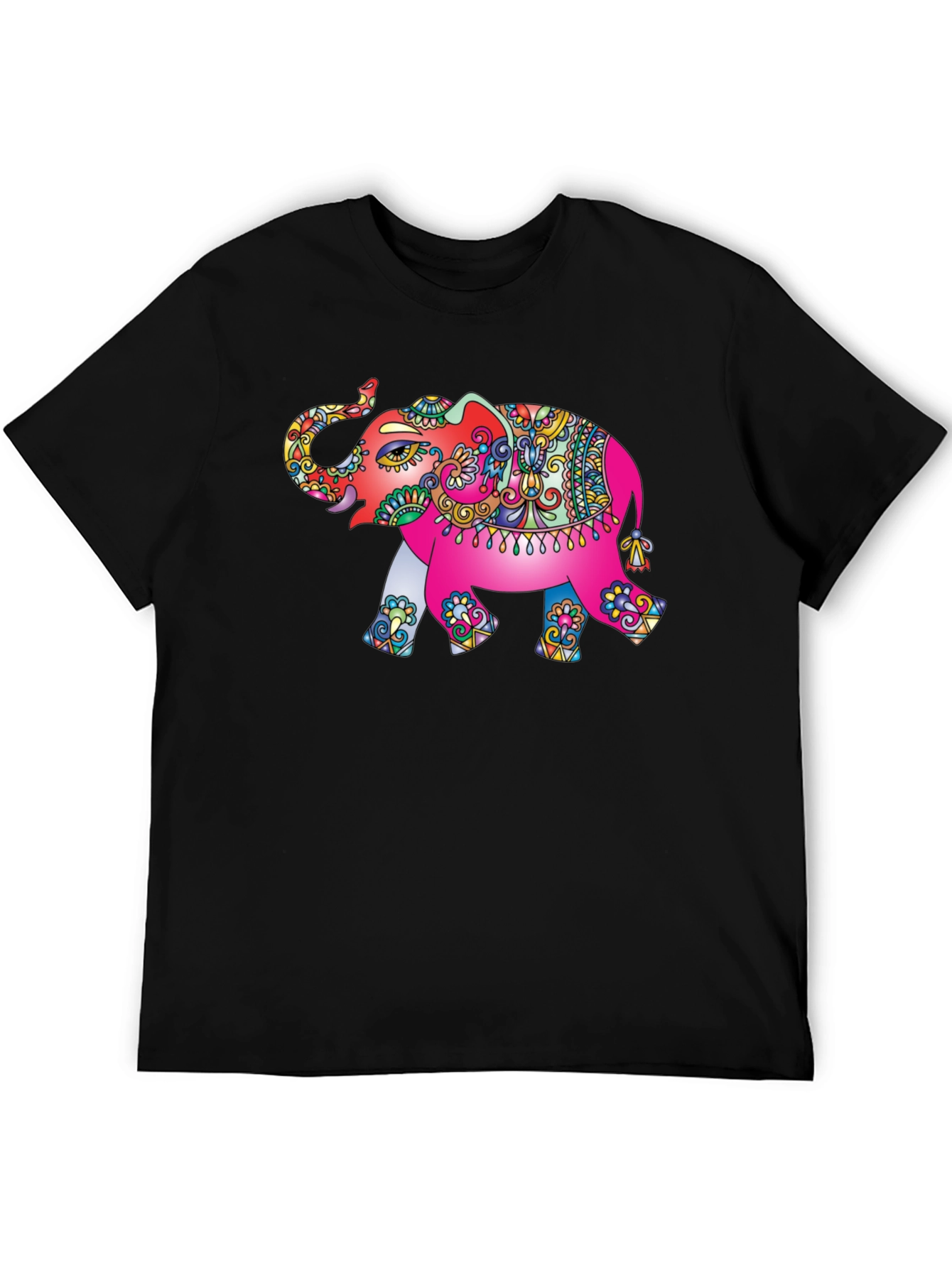 Black Elephant Graphic Tee - Vibrant Design view 5