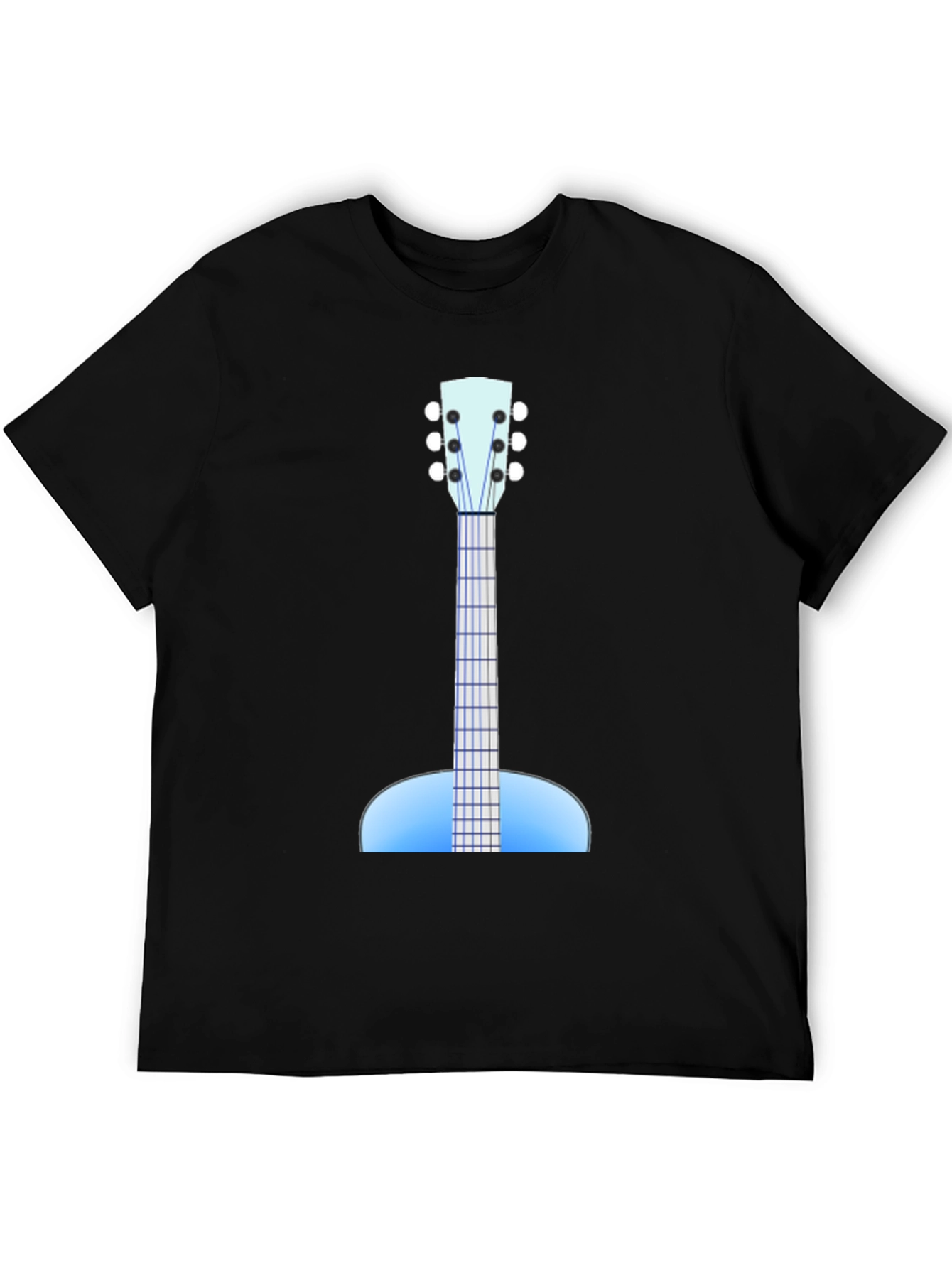 Black Guitar Graphic Black Tee - Music Lover's Apparel view 5