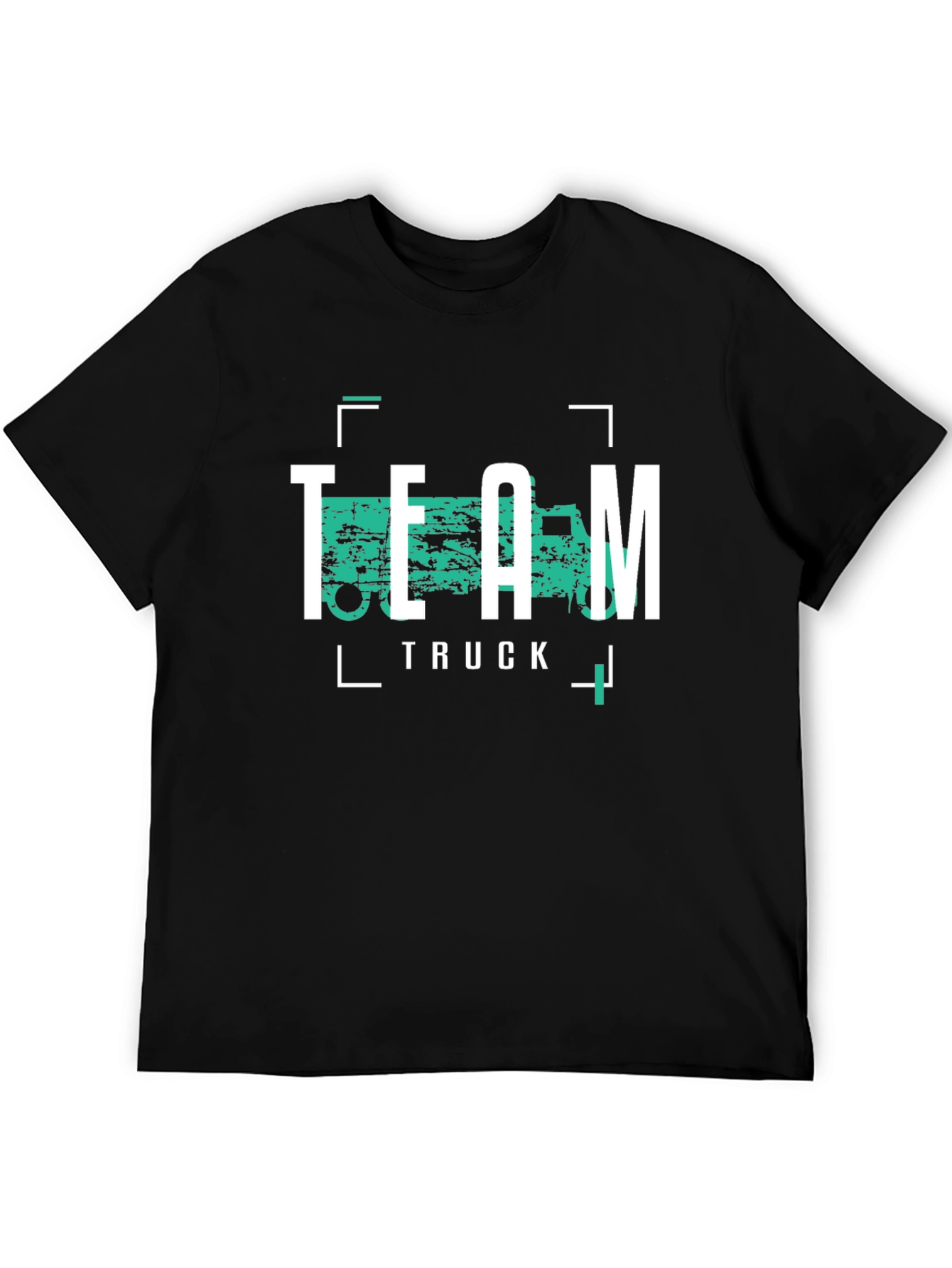 Black Team Truck Graphic Tee - Cool Black T-Shirt view 5