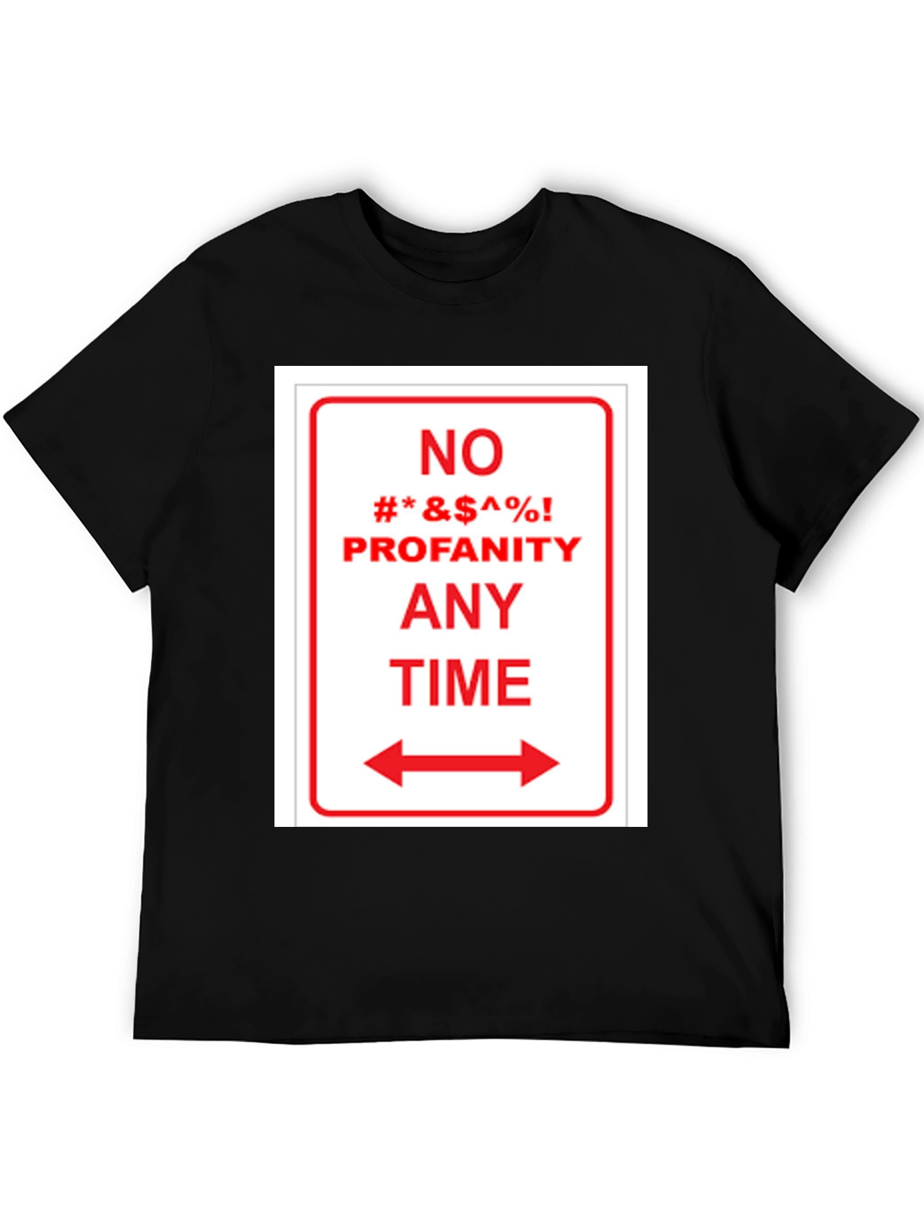 Black No Profanity Anytime Graphic Tee view 5