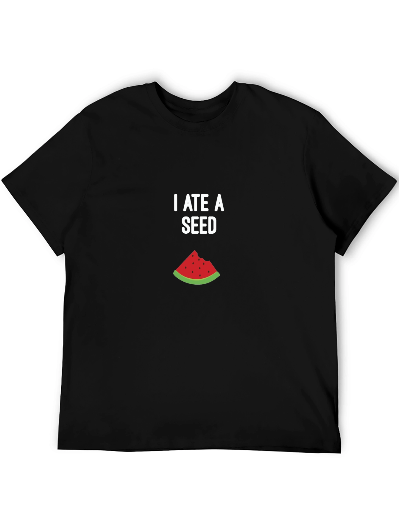 Black I Ate A Seed T-Shirt - Funny Watermelon Graphic Tee view 5