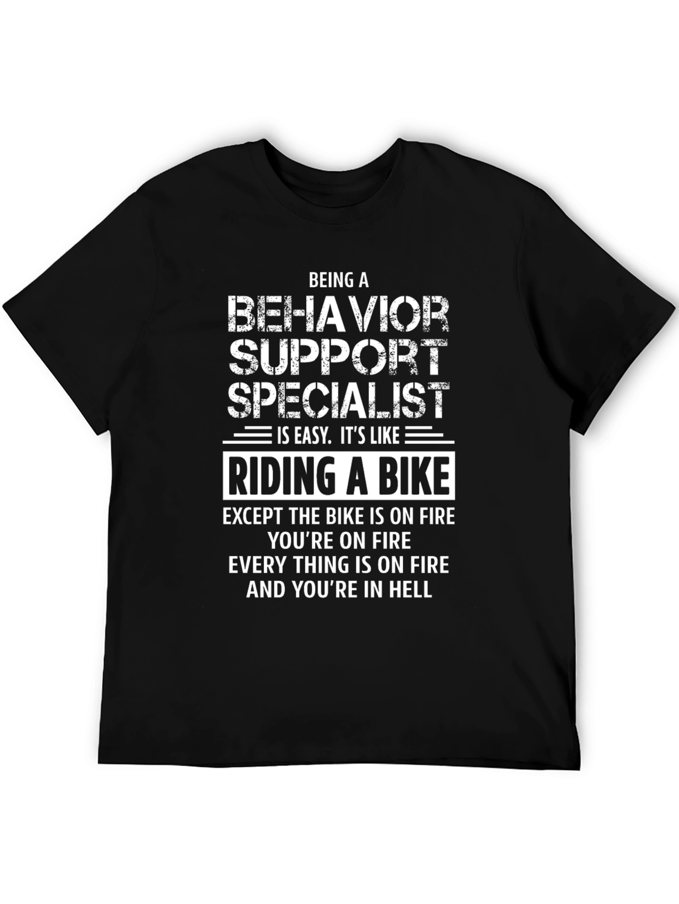 Black Behavior Support Specialist T-Shirt view 5
