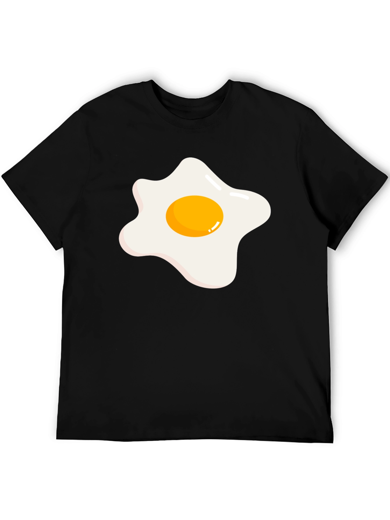 Black Fried Egg Graphic Tee - Funny Breakfast T-Shirt view 5