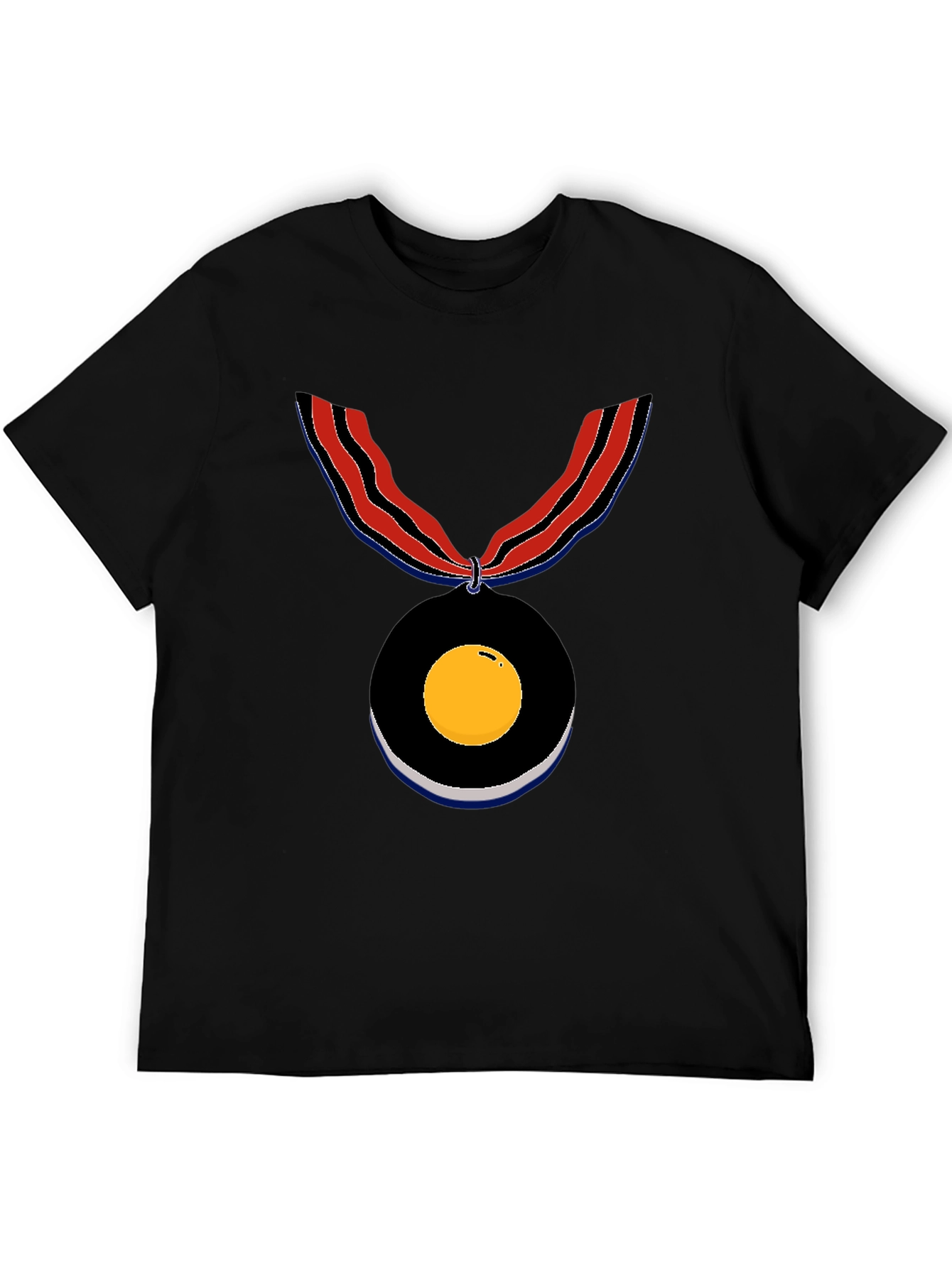 Black Novelty Medal Graphic Tee - Unique Design view 5