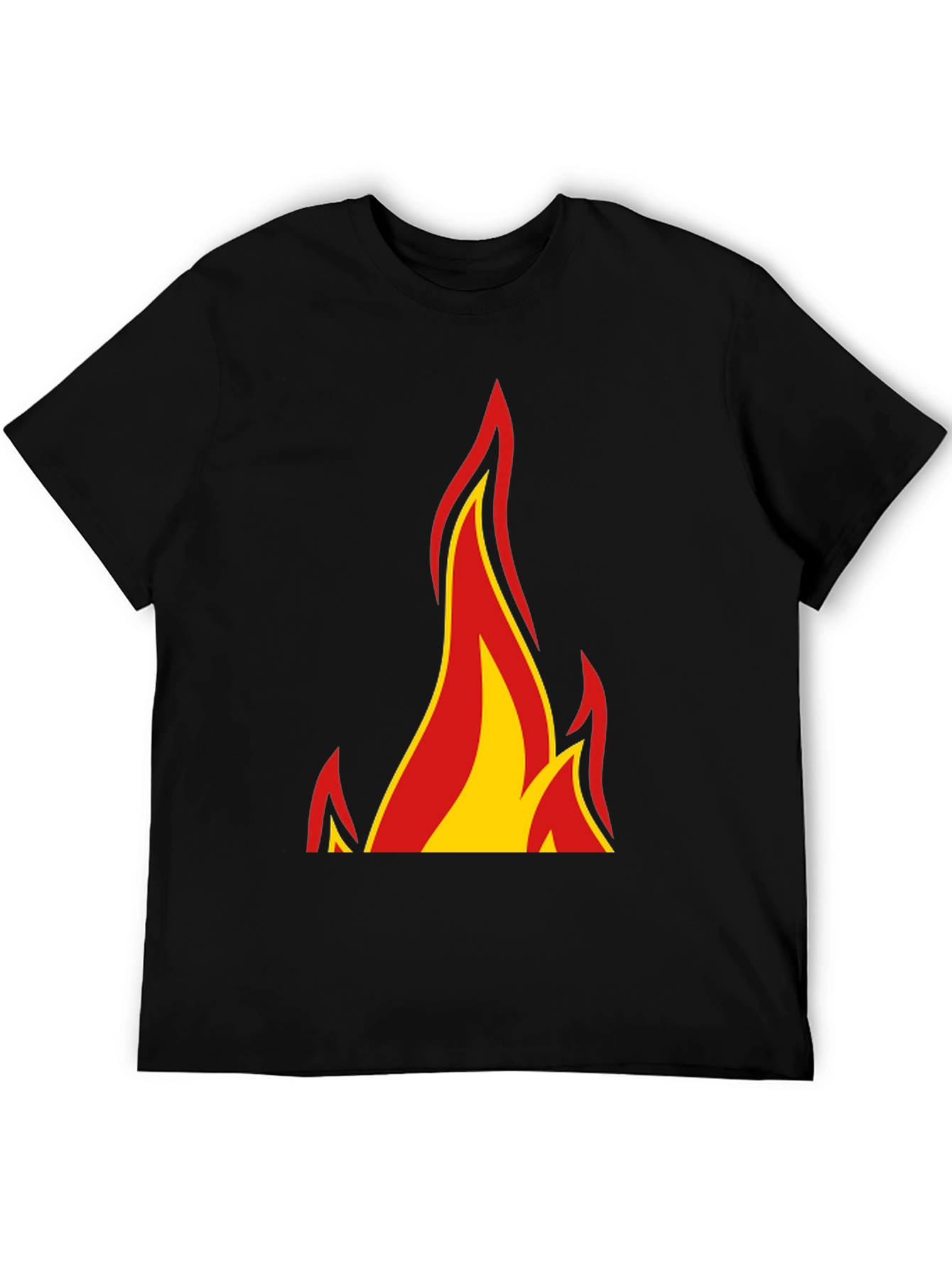 Black Flame Graphic Black T-Shirt - Bold & Stylish view 5
