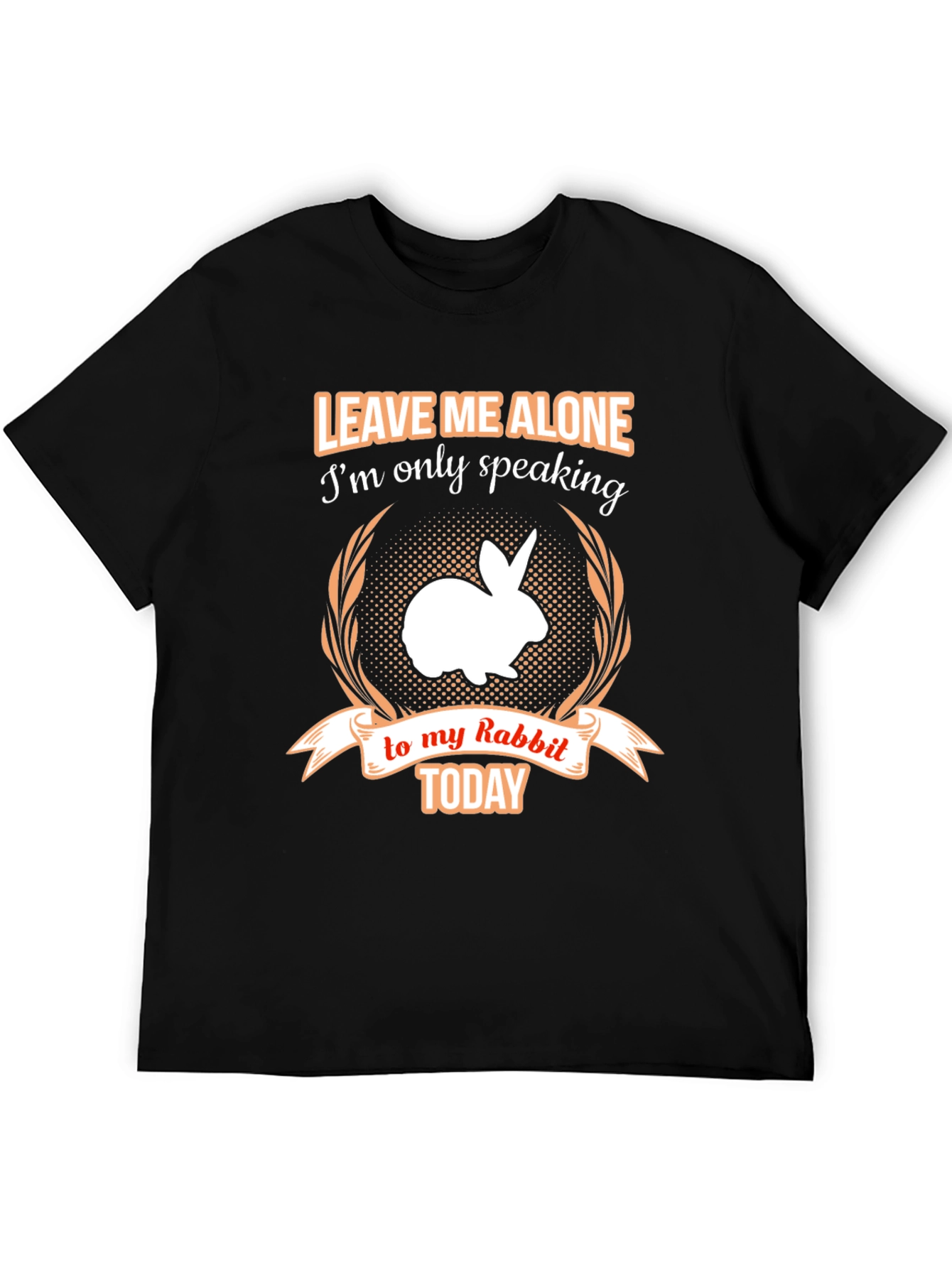 Black Leave Me Alone Rabbit T-Shirt view 5