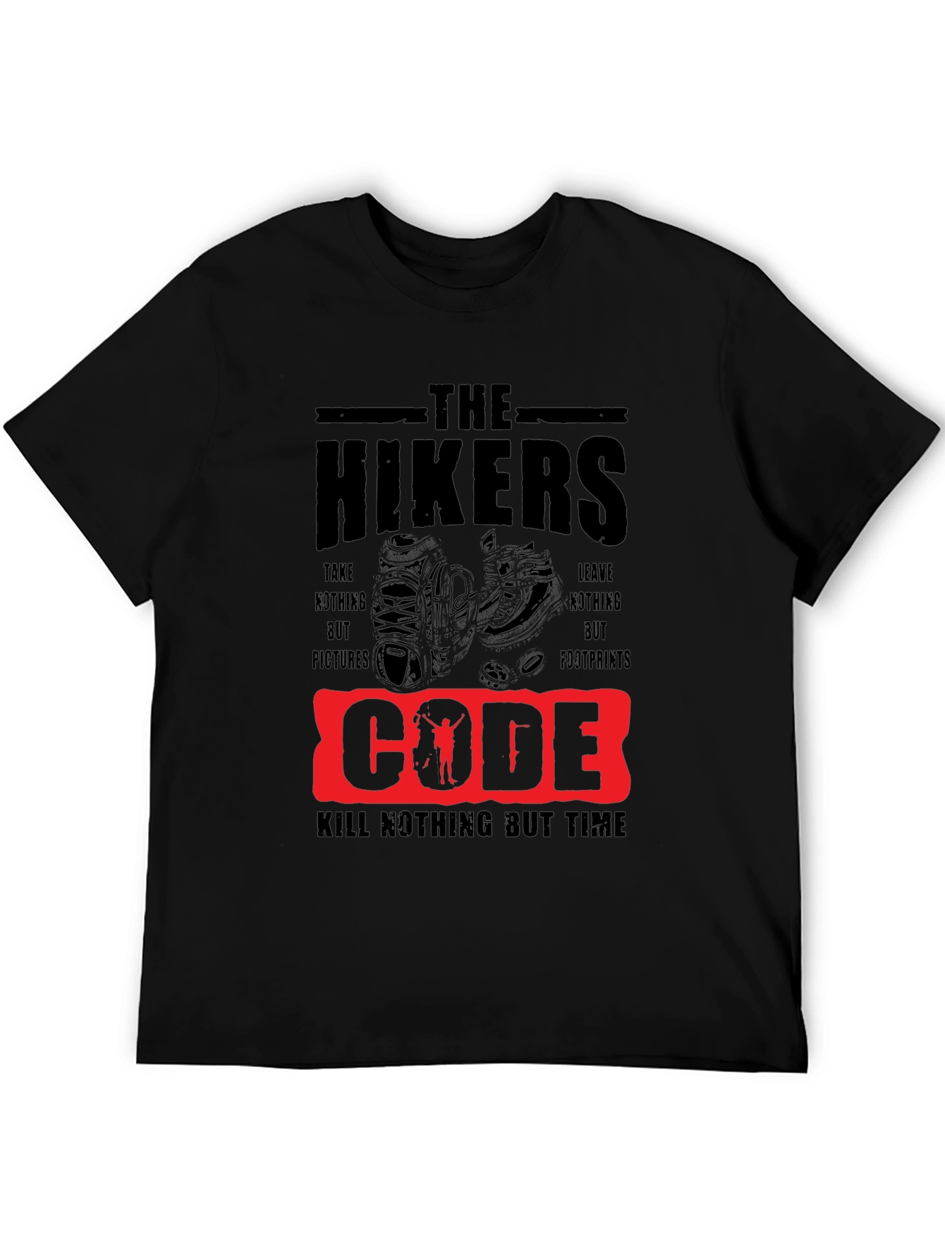 Black The Hikers Code Graphic T-Shirt view 5