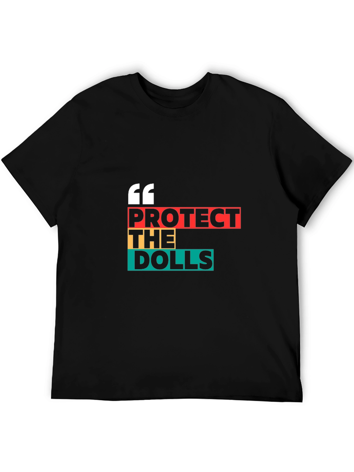 Black Protect The Dolls Graphic Tee - Black Cotton Blend view 5