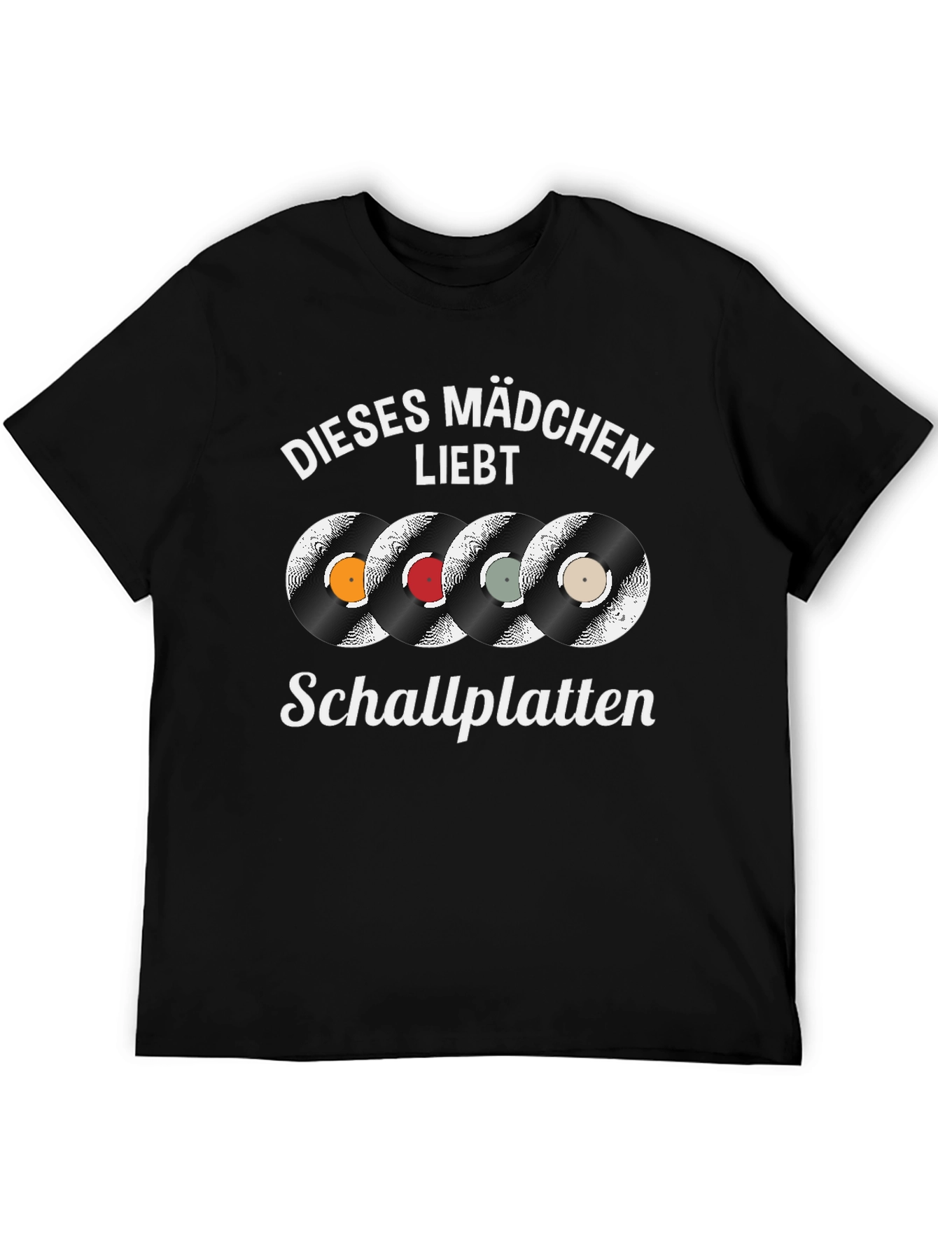 Black Vinyl Record Lover T-Shirt - Dieses Mädchen Liebt Schallplatten view 5