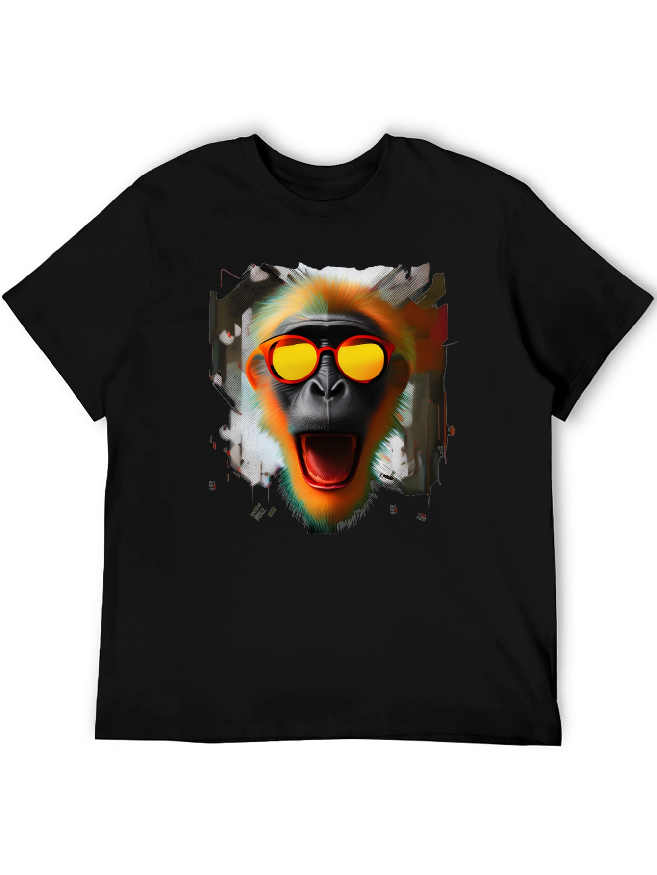 Monkey with Glasses Graphic T-Shirt - 5