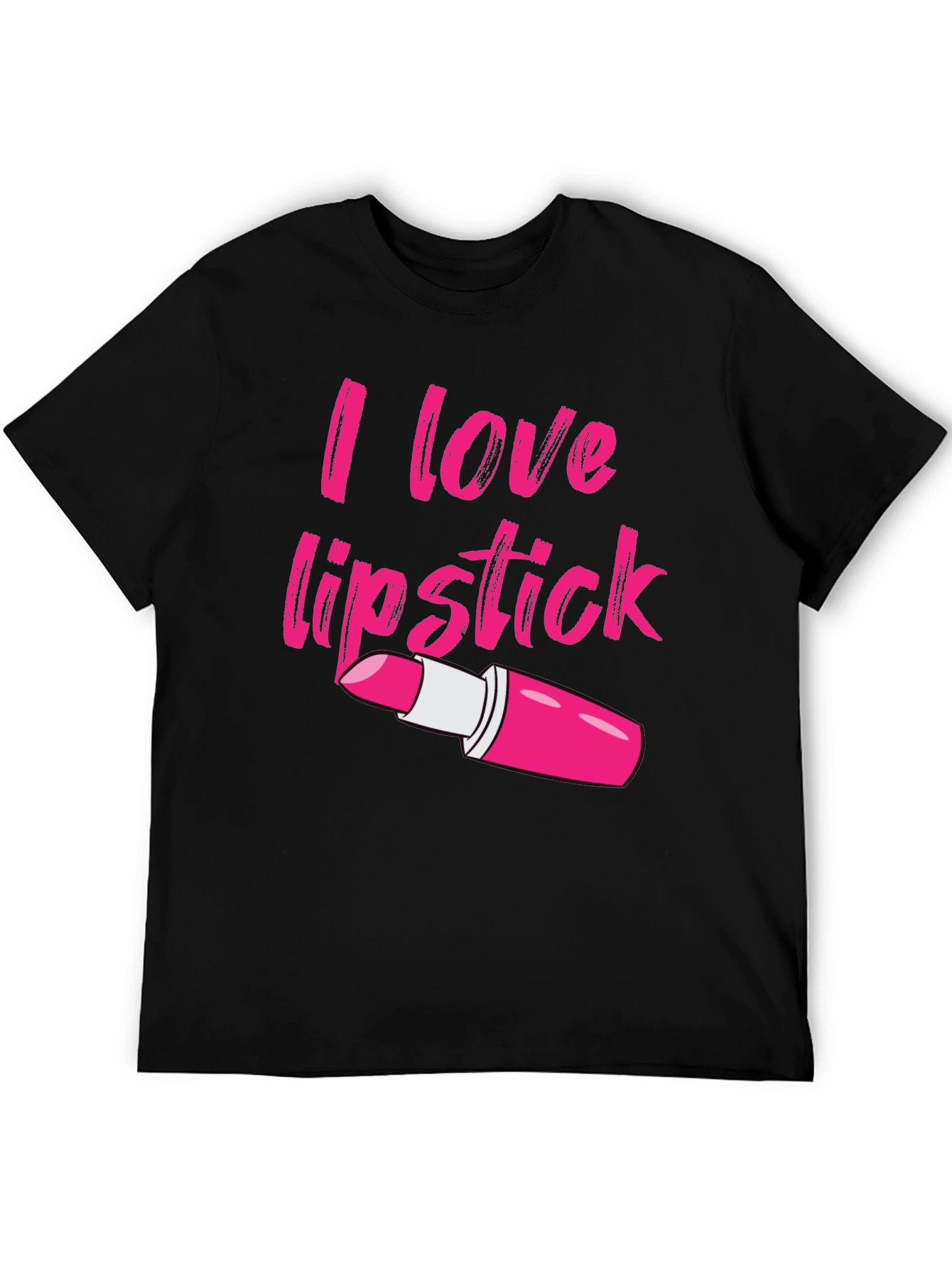 Black I Love Lipstick Graphic Tee - Unisex Cotton Blend view 5