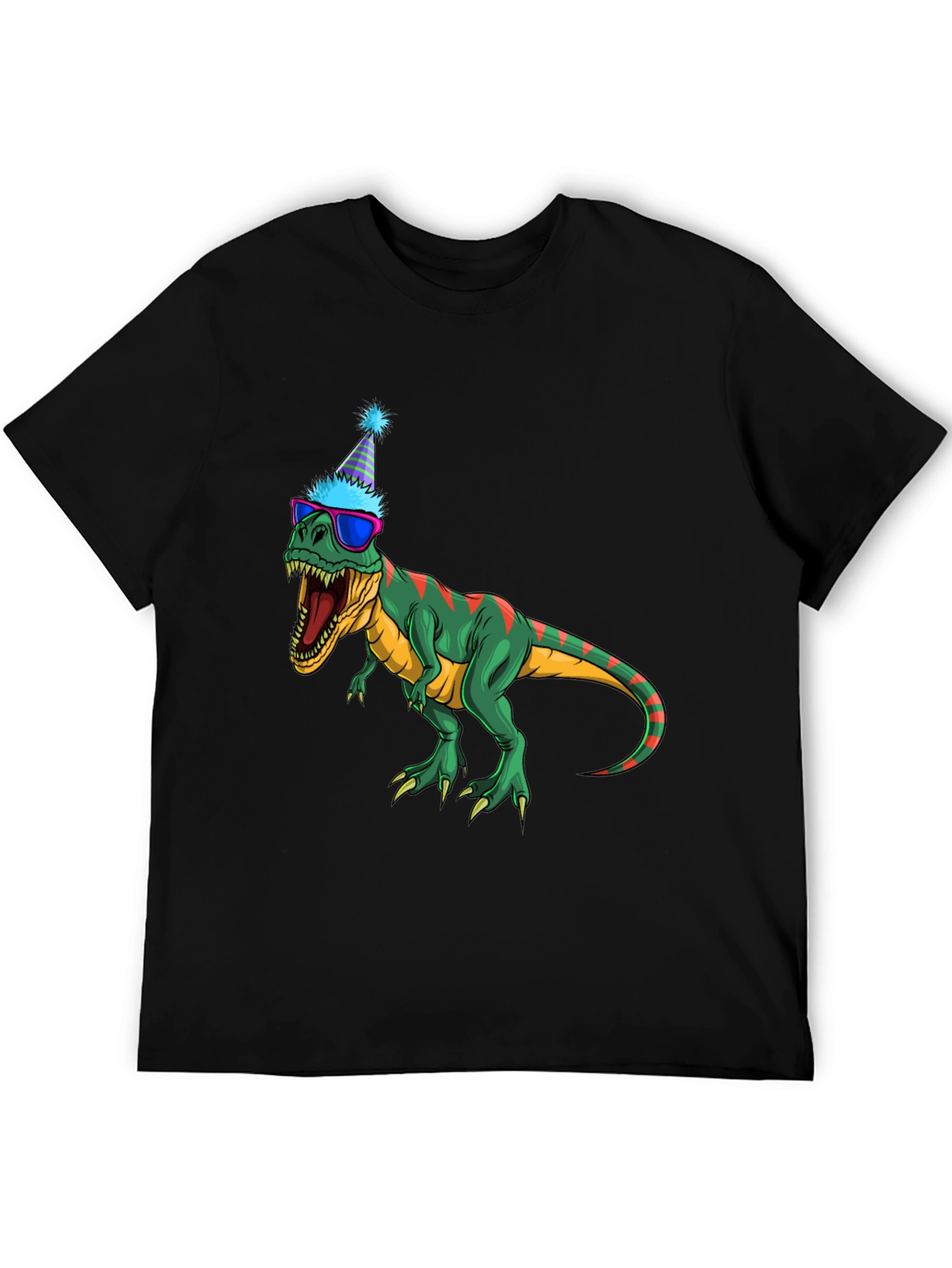 Black Party Dino T-Shirt - Fun & Festive view 5