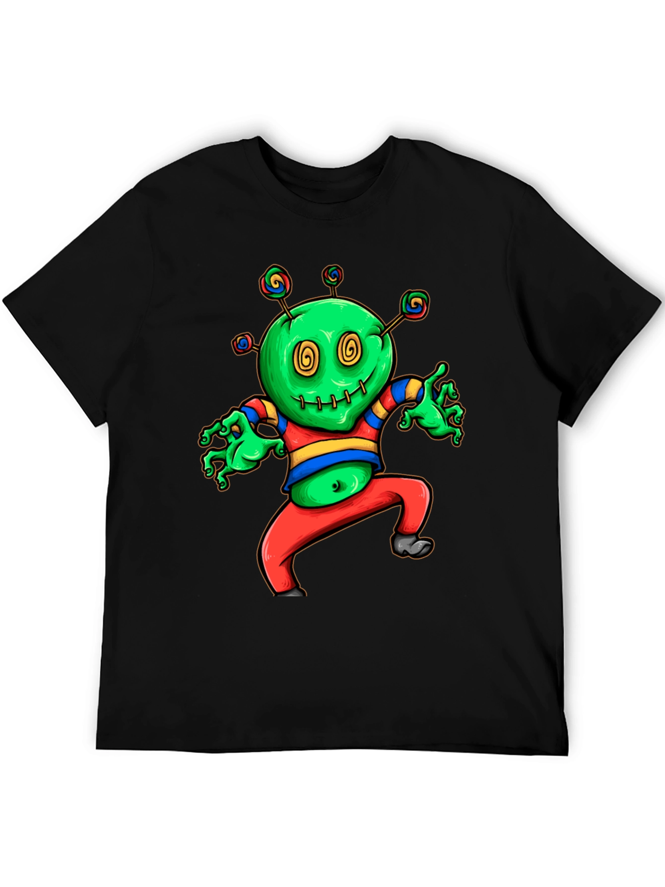 Black Funky Green Monster T-Shirt view 5
