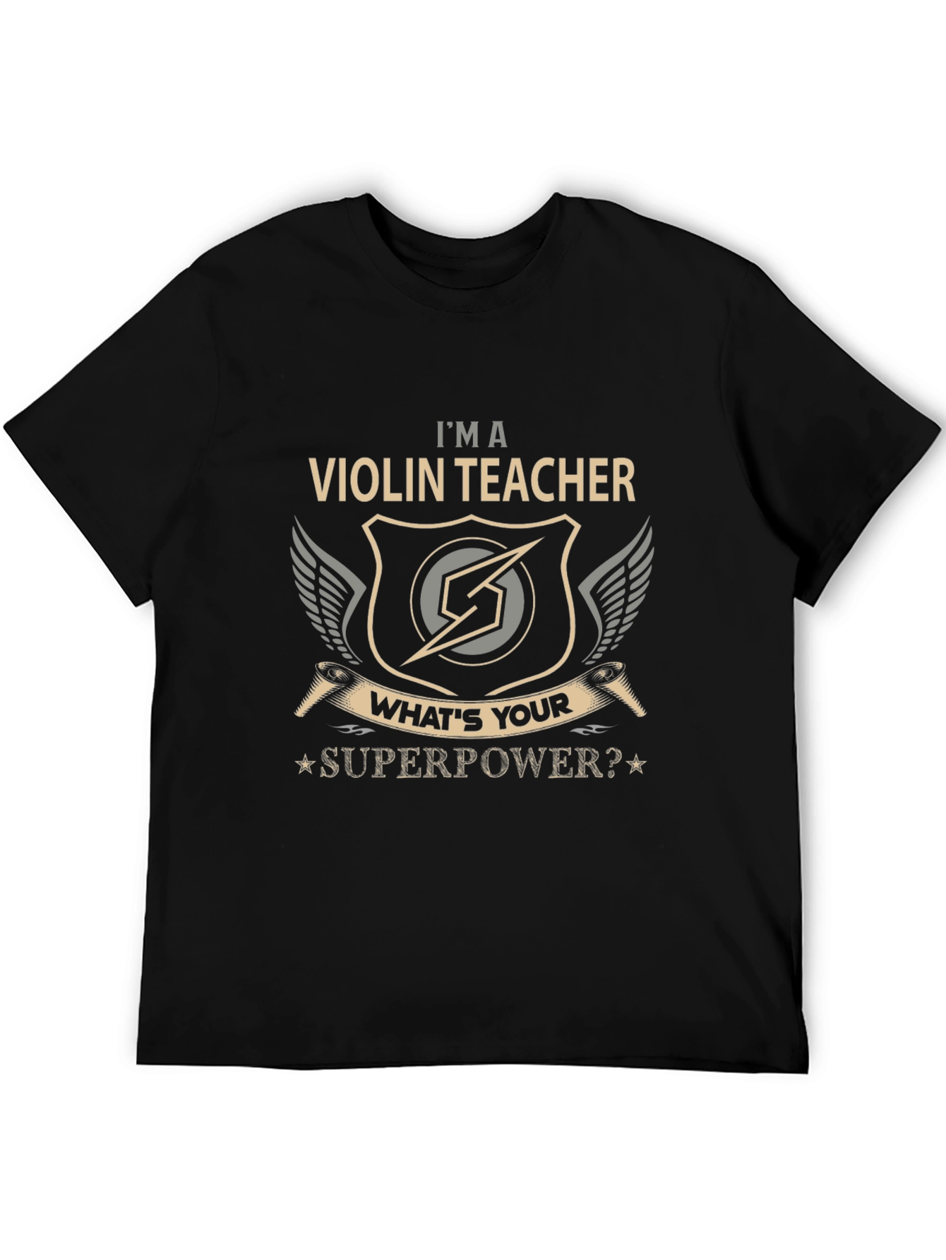Black Violin Teacher Superpower T-Shirt view 5