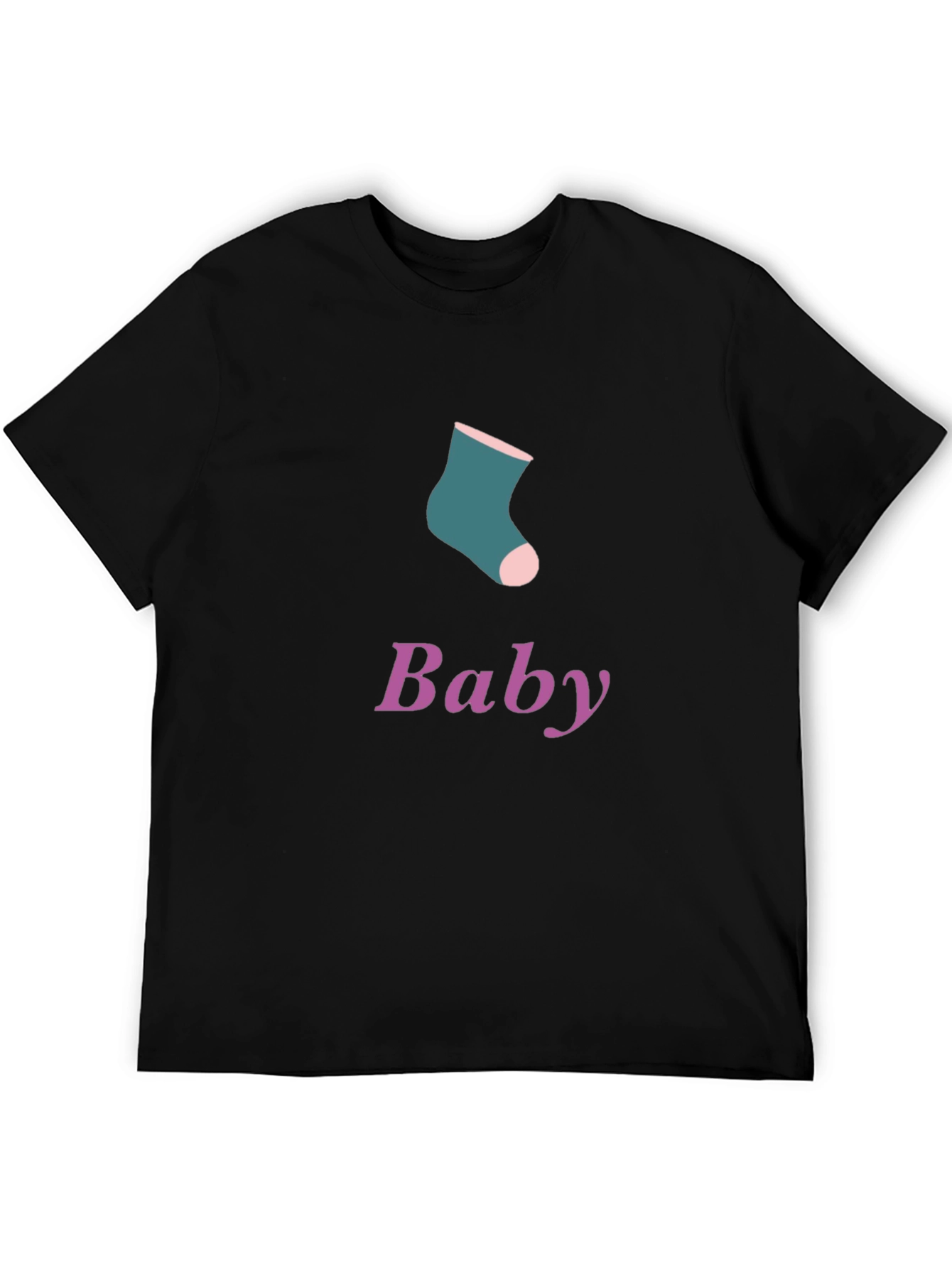 Black Baby Sock Graphic Tee - Soft Cotton Blend view 5