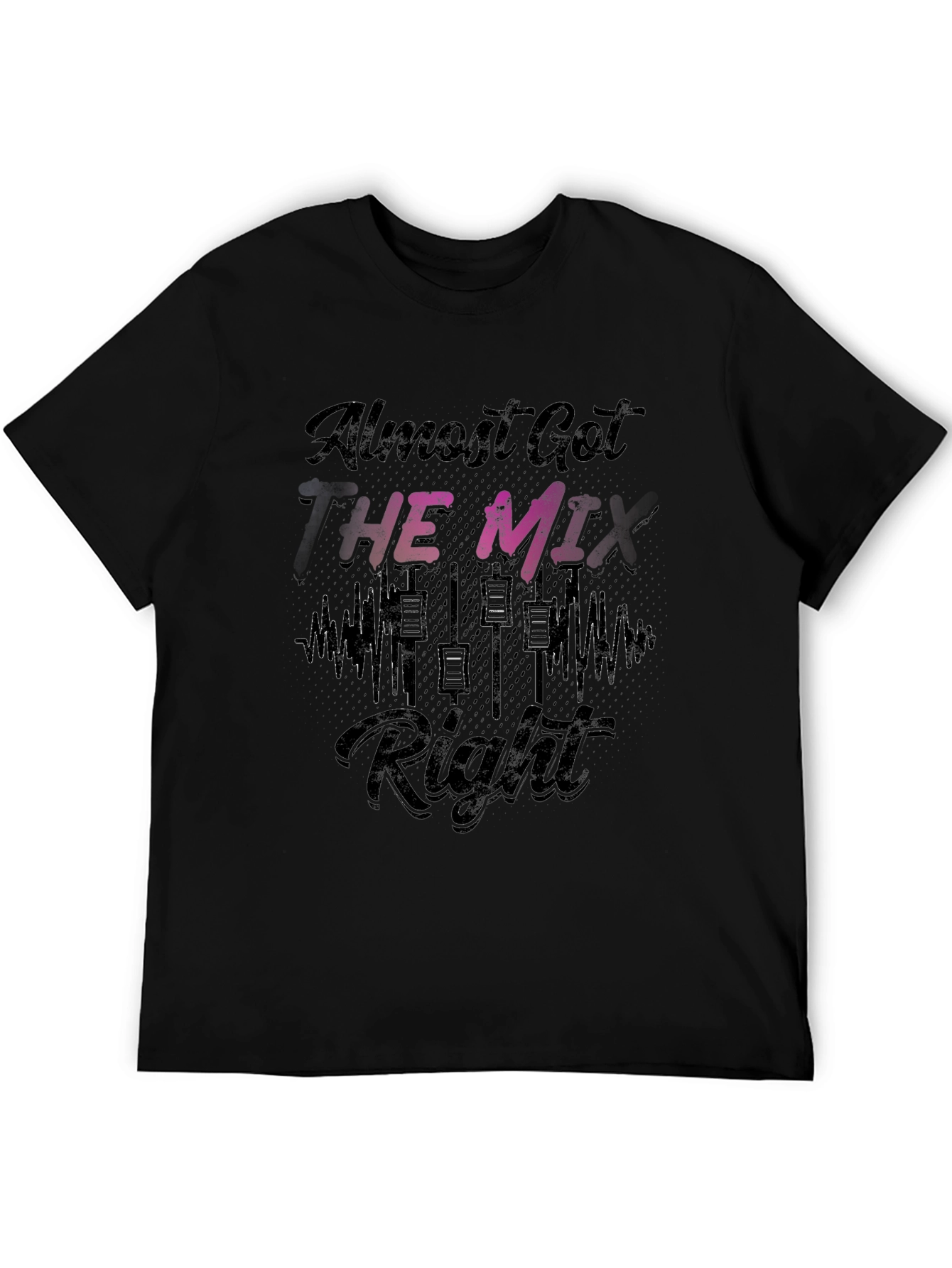 Black Almost Got the Mix Right T-Shirt - Black view 5