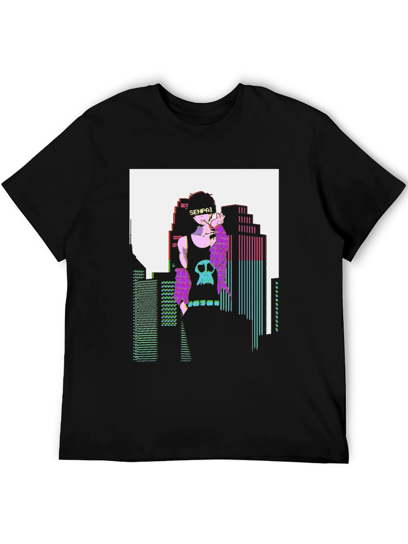 Cyberpunk Senpai T-Shirt - Graphic Anime Tee - 5