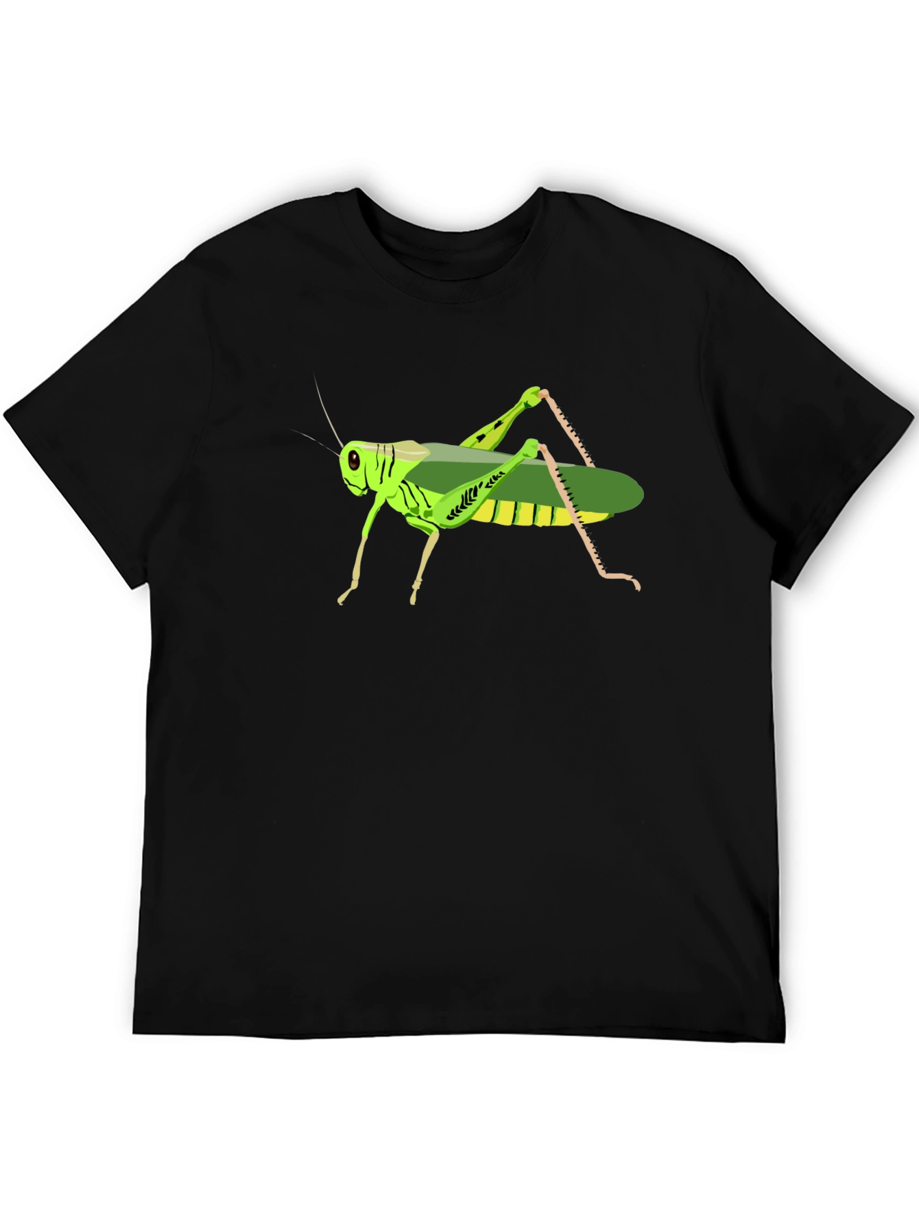 Black Grasshopper Graphic Tee - Cool Insect Design T-Shirt view 5