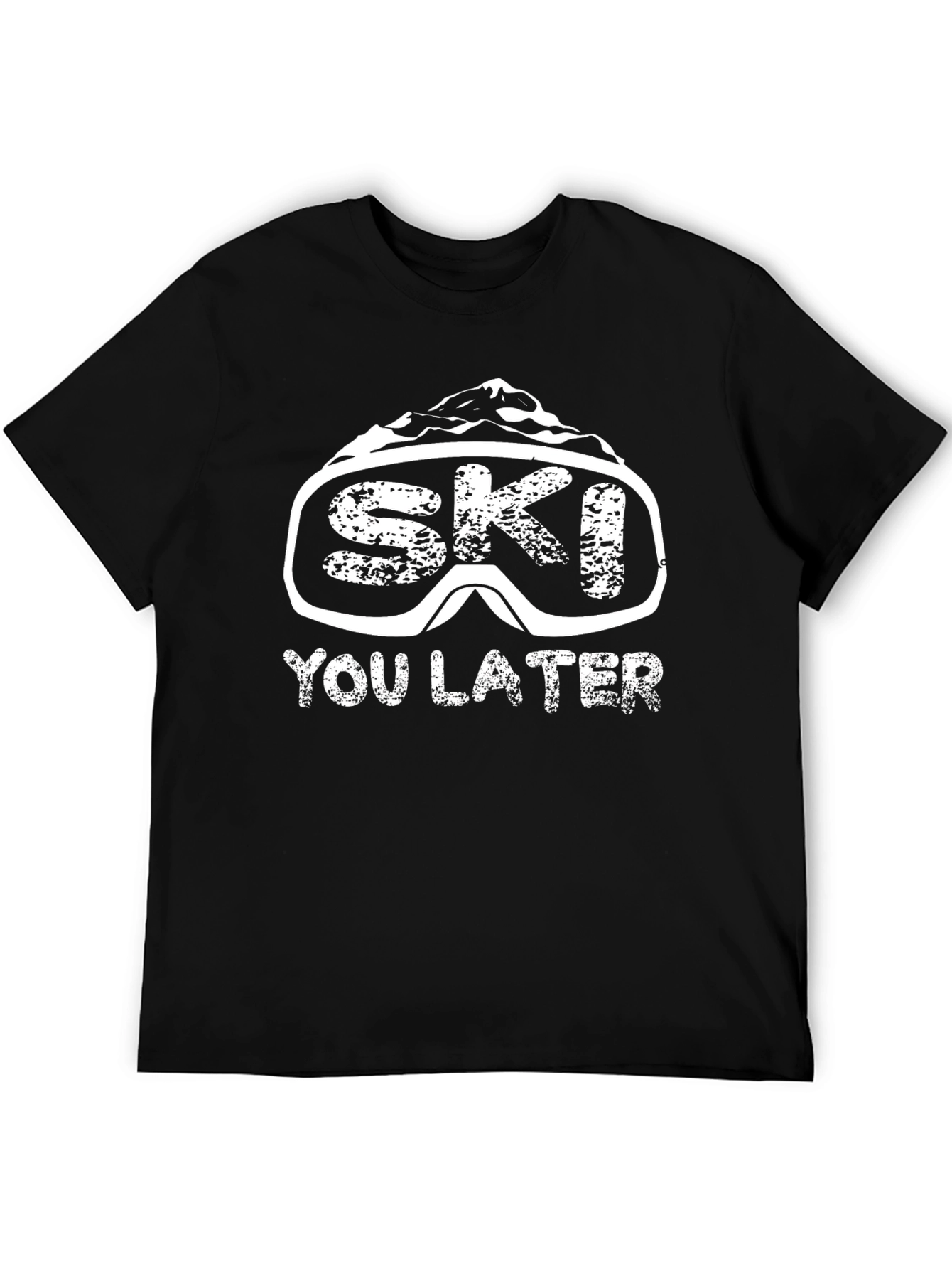 Black Ski You Later Black T-Shirt view 5