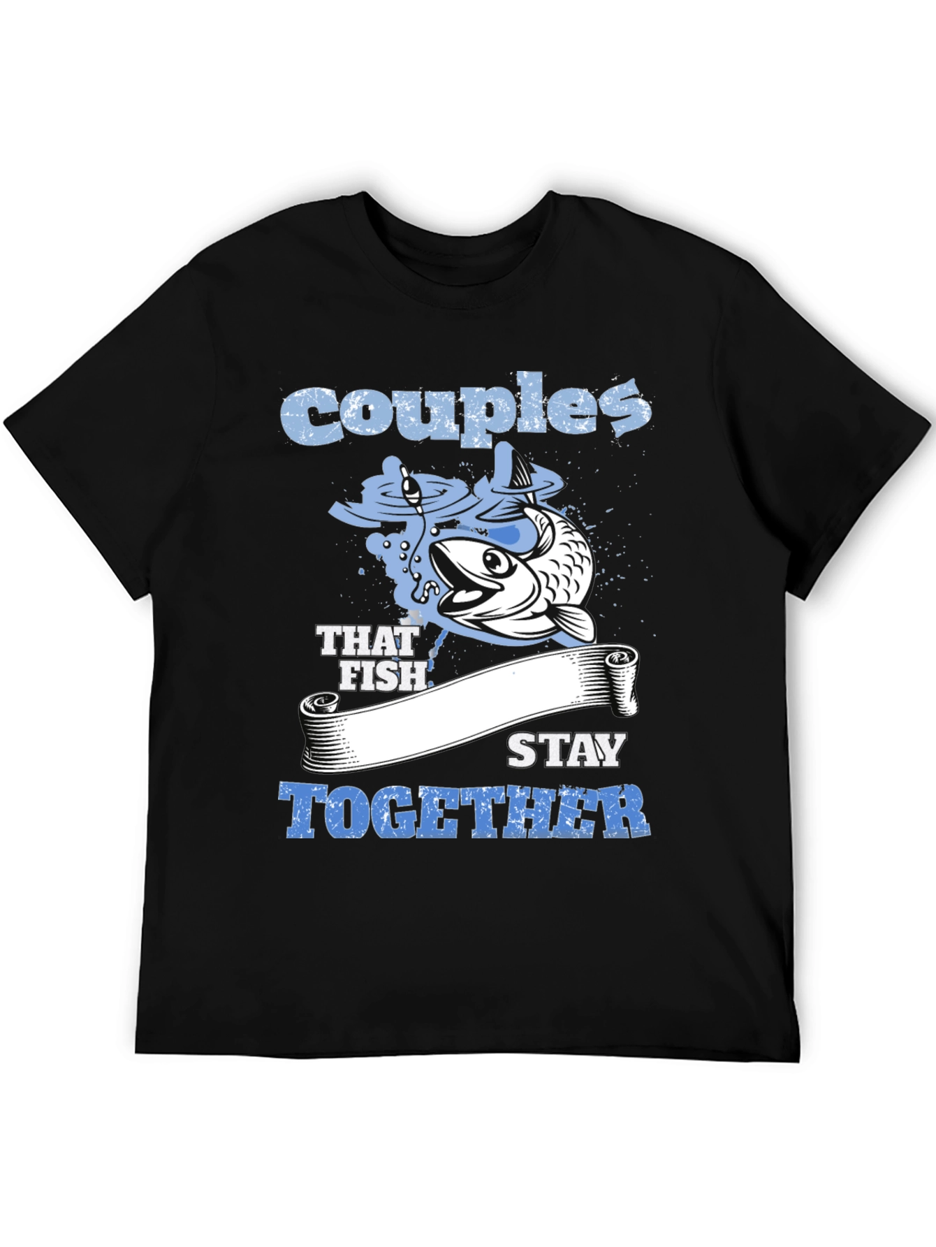 Black Couples That Fish Stay Together Graphic Tee view 5