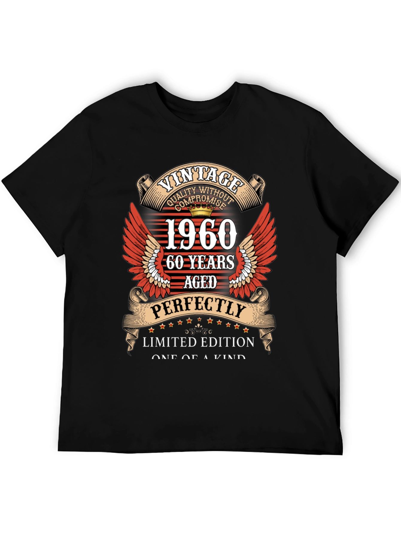 Black Vintage 1960 Limited Edition Graphic T-Shirt view 5